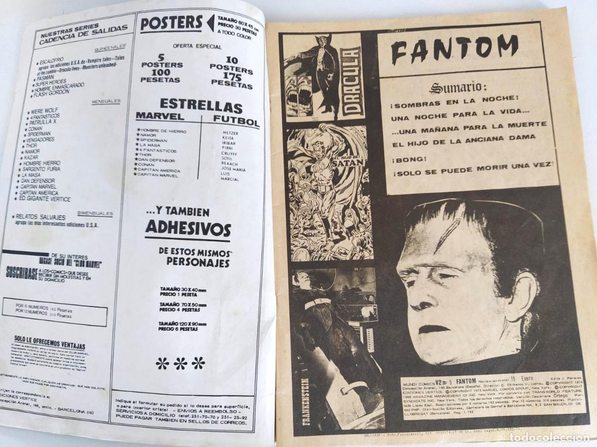 C&oacute;mics: FANTOM VOL.2 # 5 - DRACULA ~ MARVEL/V&Eacute;RTICE (1975) - Foto 2