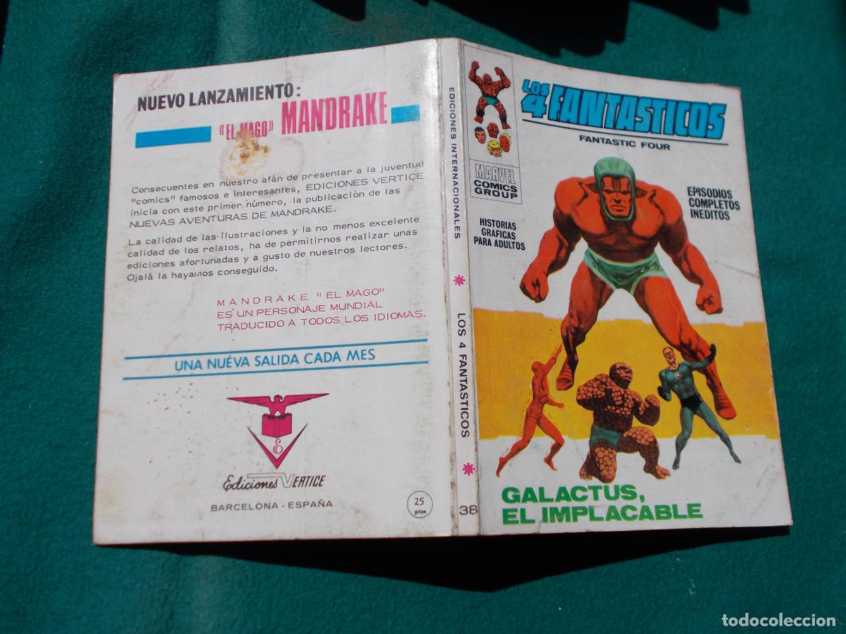 C&oacute;mics: LOS 4 FANTASTICOS 38 GALACTUS EL IMPLACABLE TACO EDICIONES VERTICE V-1 ESTETRRAZA - Foto 1
