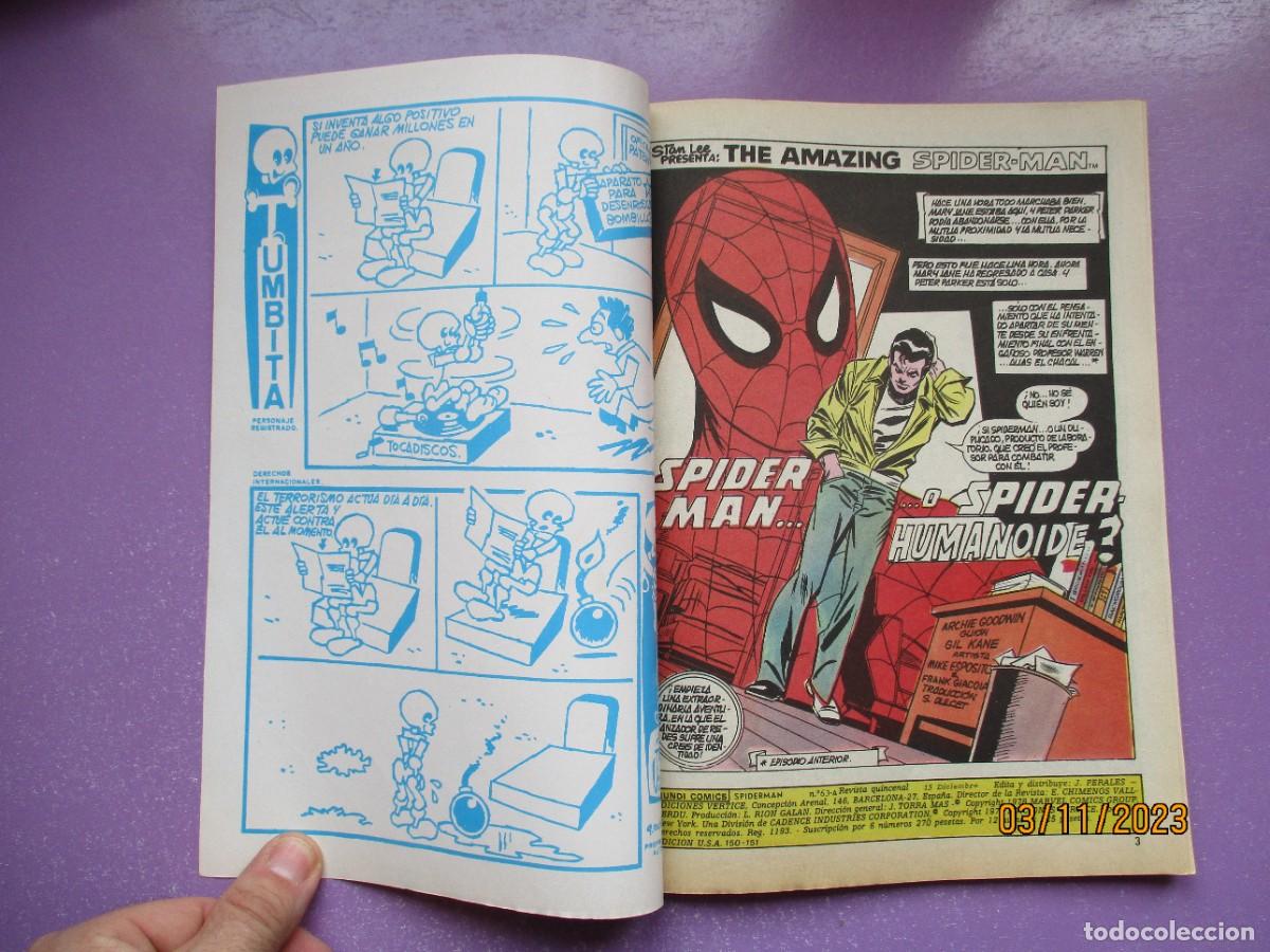 C&oacute;mics: SPIDERMAN 63 A VERTICE VOLUMEN 3 &iexcl;&iexcl;&iexcl;&iexcl; EXCELENTE ESTADO !!!! - Foto 4
