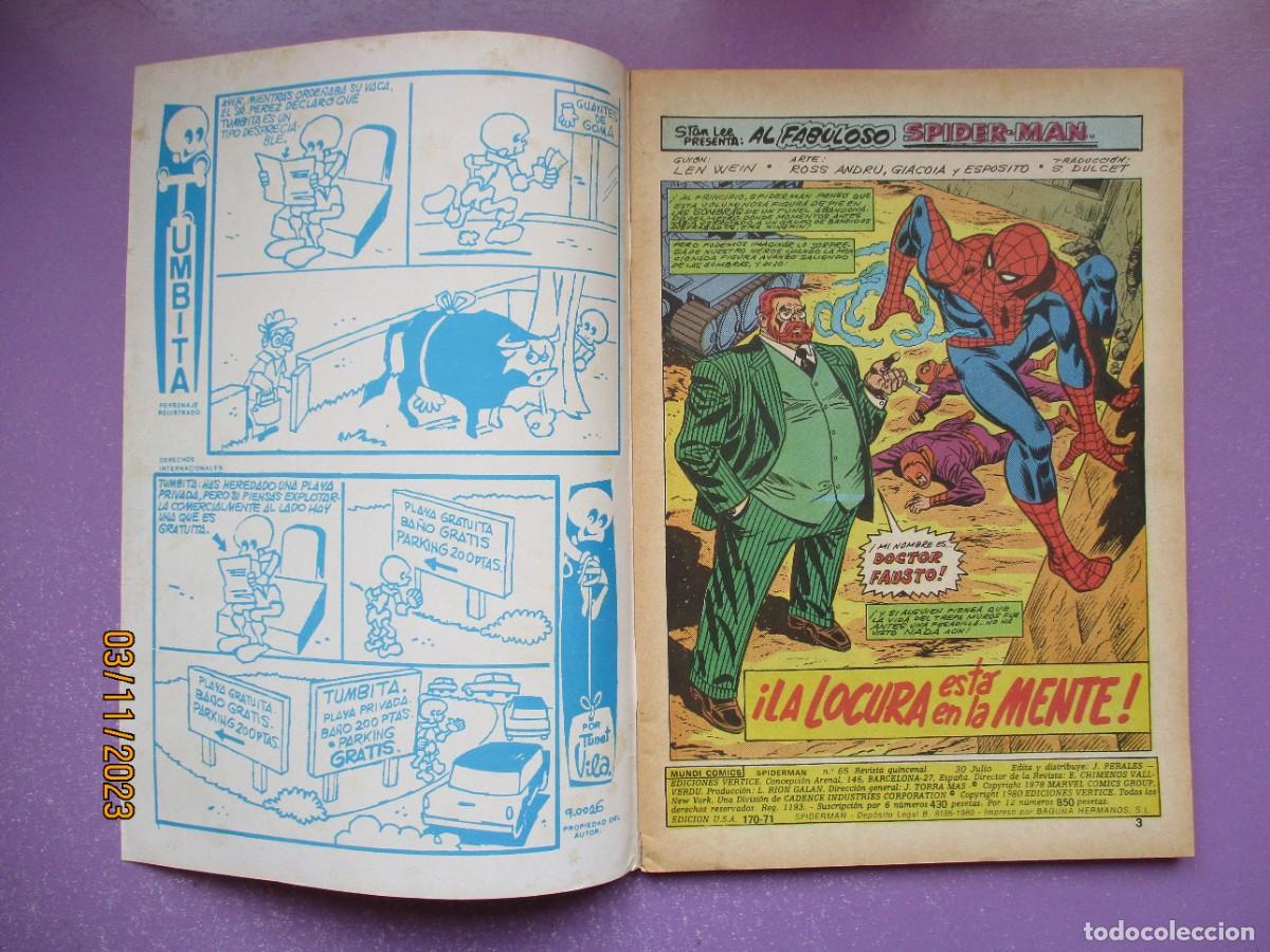 C&oacute;mics: SPIDERMAN 65 VERTICE VOLUMEN 3 &iexcl;&iexcl;&iexcl;&iexcl; EXCELENTE ESTADO !!!! - Foto 4