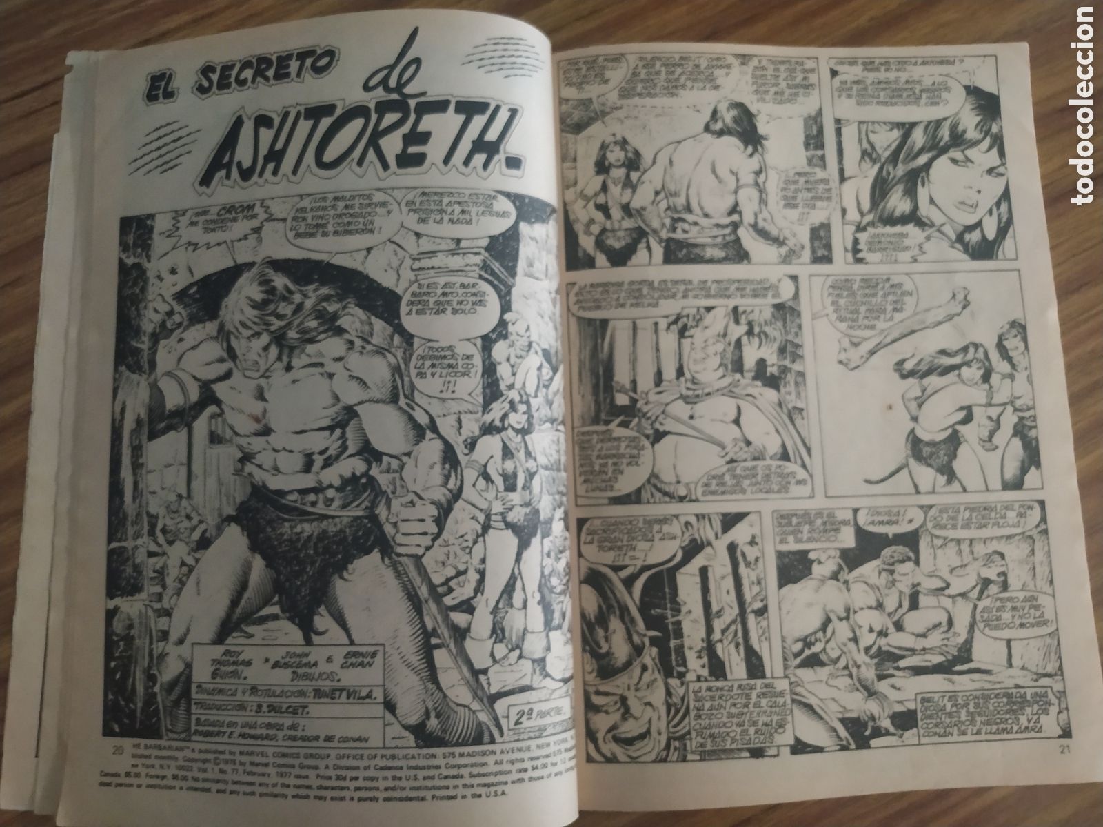C&oacute;mics: Conan el barbaro, 20. Vol. 2. Ediciones V&eacute;rtice. 44 p&aacute;ginas. Estado normal. - Foto 4