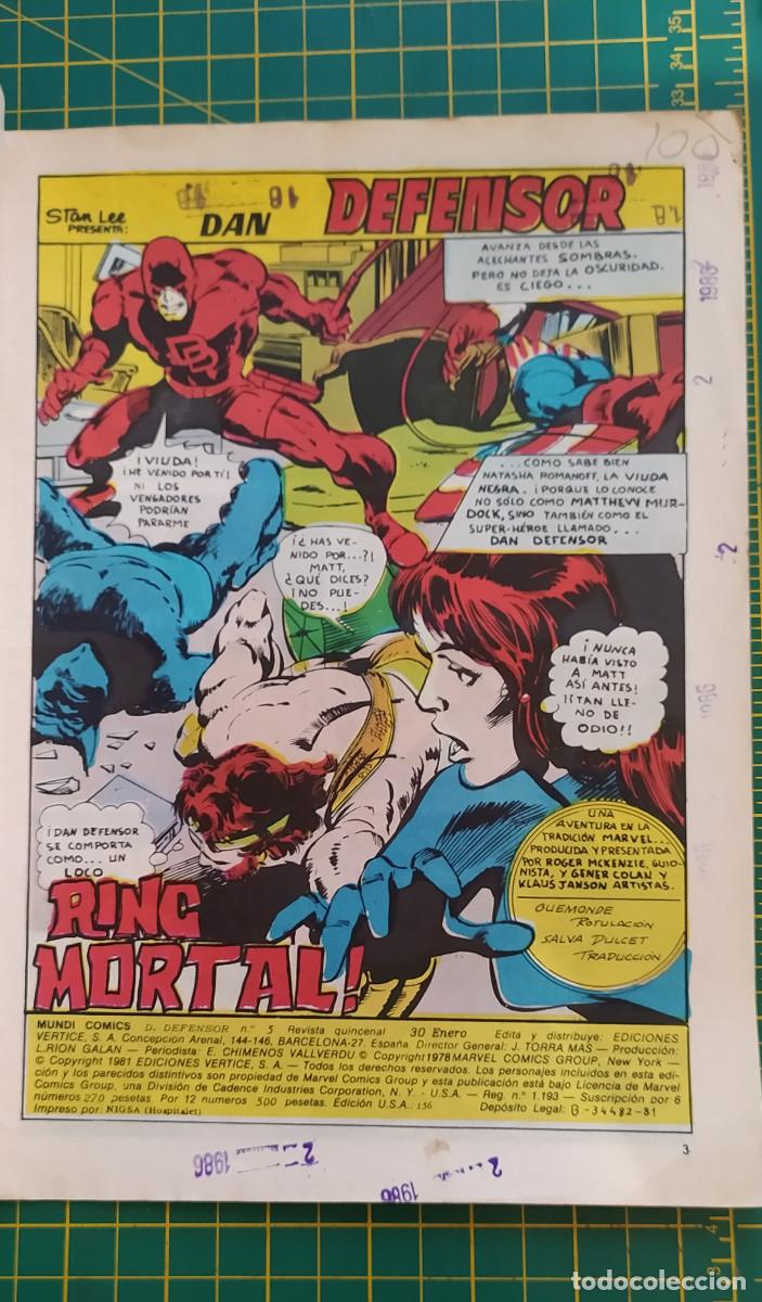 C&oacute;mics: Dan Defensor (Daredevil) Mundi Comics Lote de 6 n&uacute;meros: 1, 3, 4, 5, 6 y 7 - Foto 4
