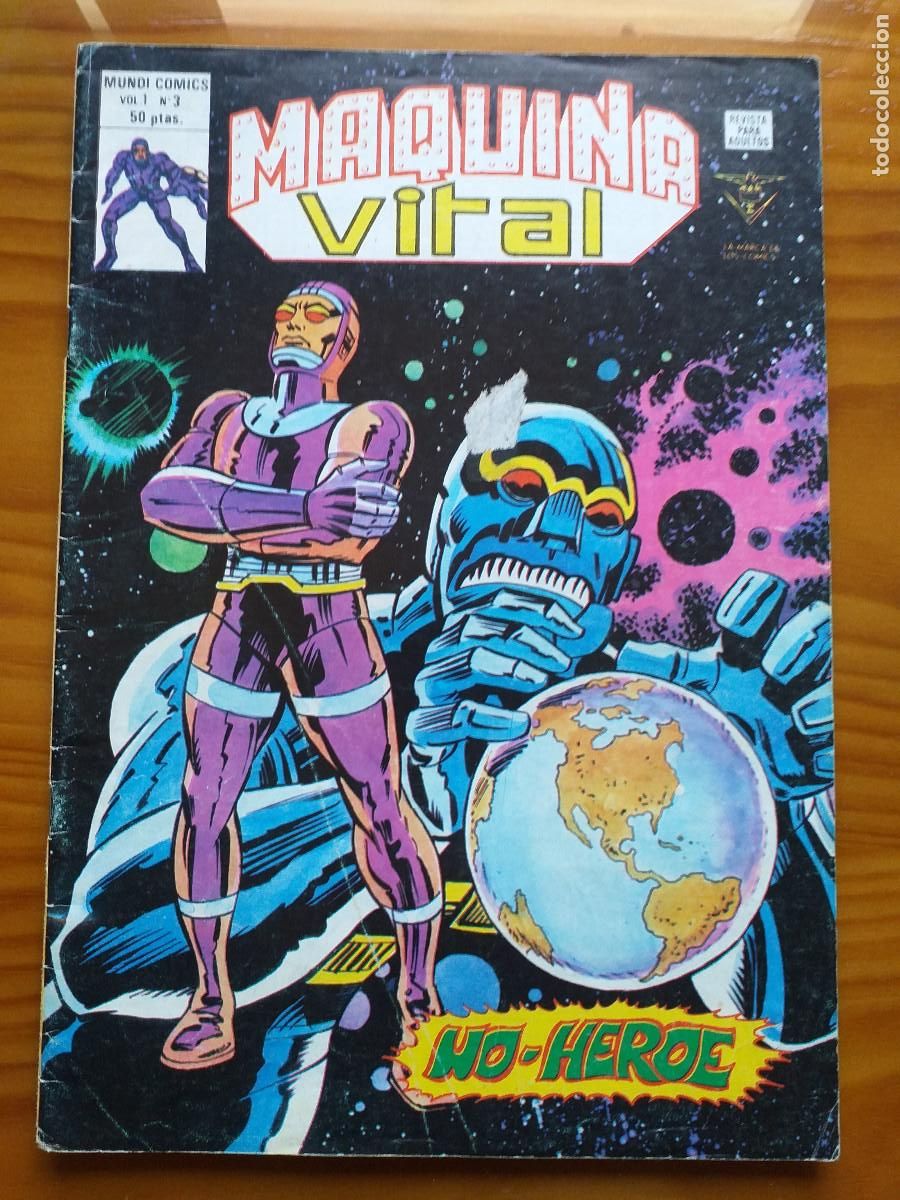 C&oacute;mics: MAQUINA VITAL - N&ordm; 3 - NO-HEROE - VERTICE 1980 - Foto 1