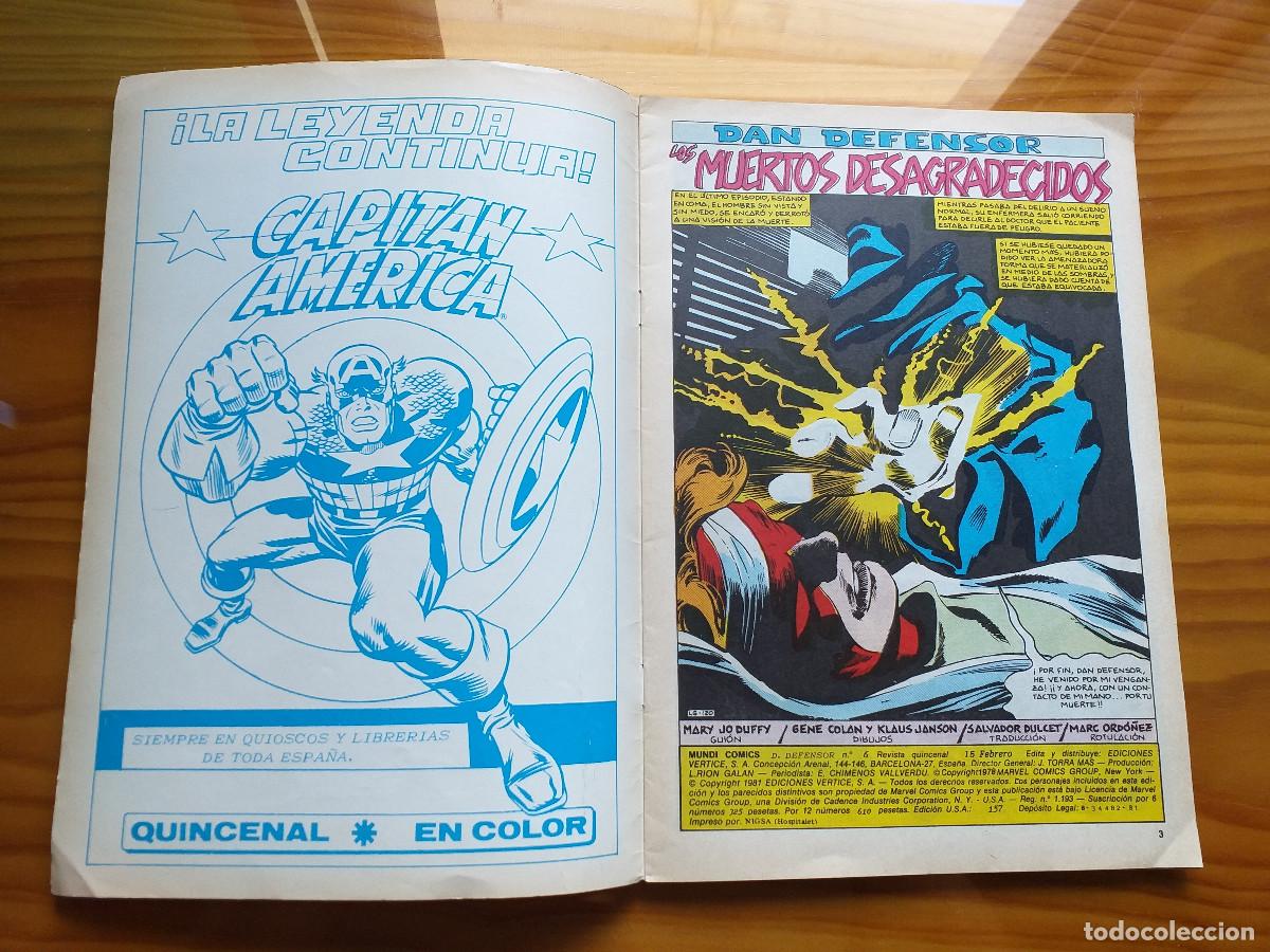 C&oacute;mics: DAN DEFENSOR - N&ordm; 6 - Los muertos desagradecidos - VERTICE 1982 - Foto 6