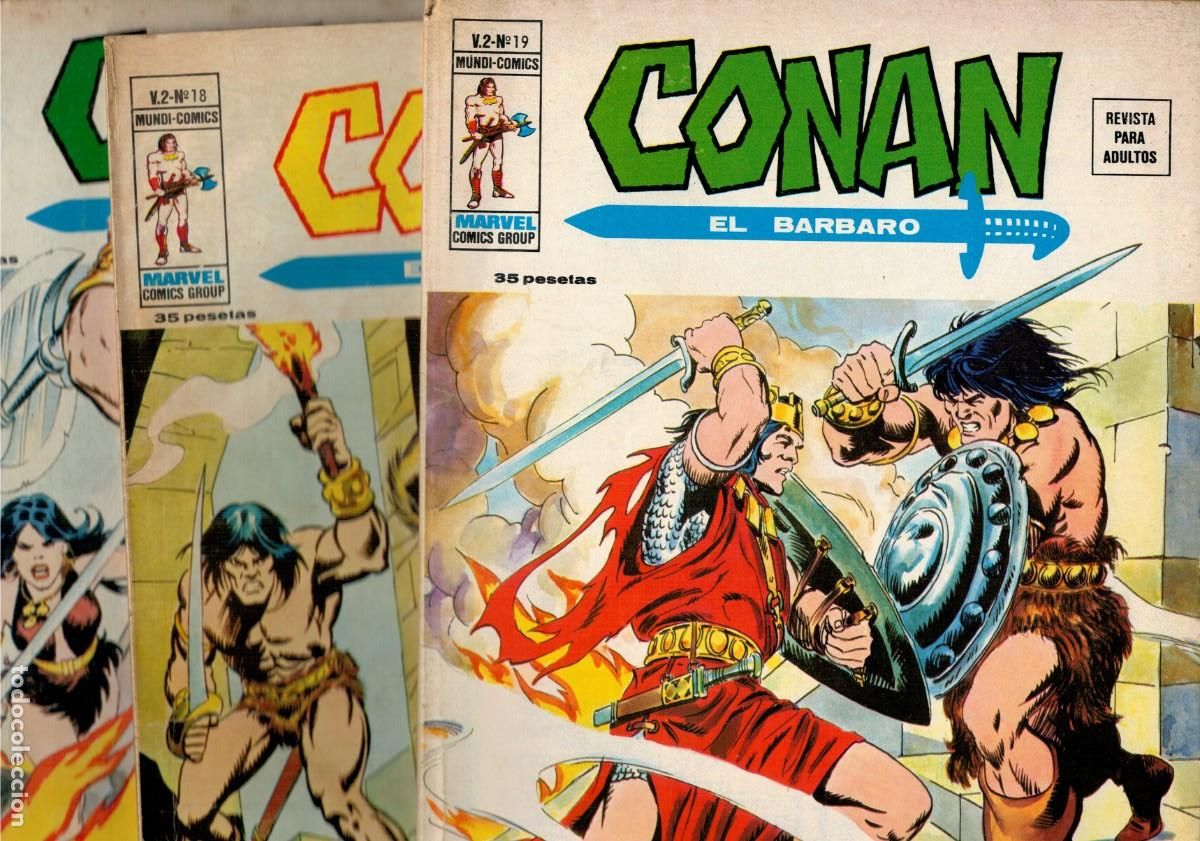 C&oacute;mics: CONAN EL BARBARO VOL.2 LOTE DE 26 N&Uacute;MEROS. V&Eacute;RTICE. - Foto 3