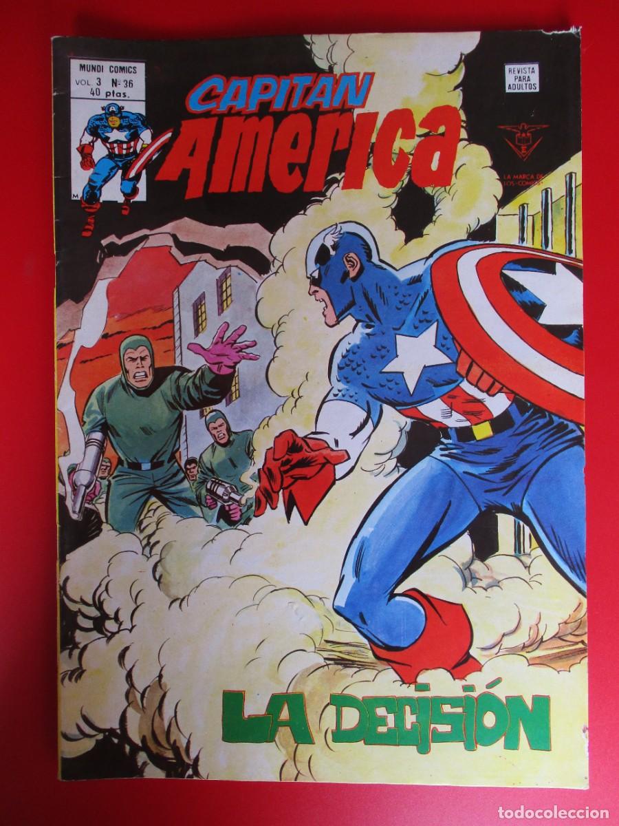 C&oacute;mics: CAPITAN AMERICA (1975, VERTICE) 36 &middot; XI-1979 &middot; LA DECISION - Foto 1