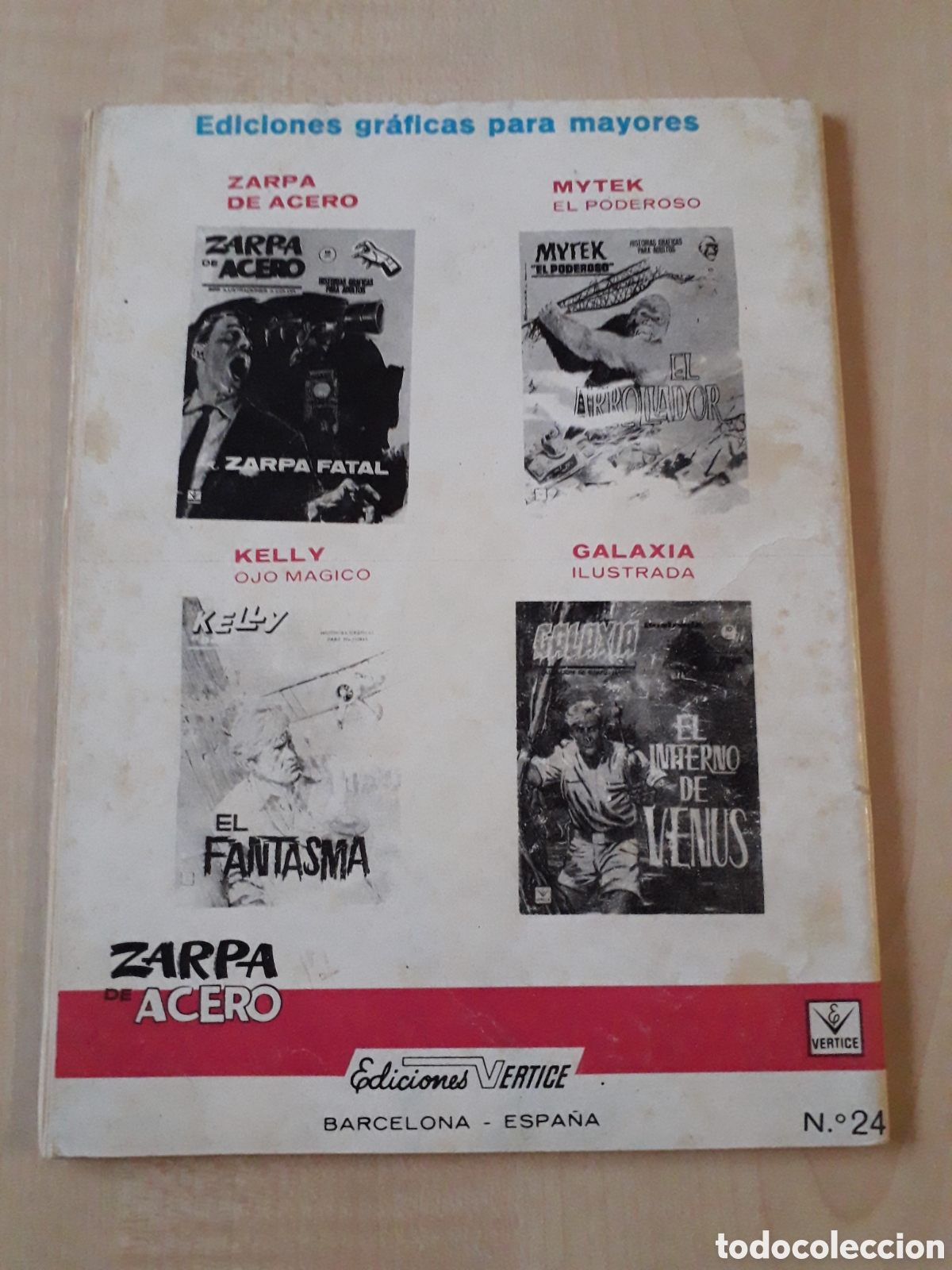 C&oacute;mics: ZARPA DE ACERO N&Uacute;MERO 24. ED V&Eacute;RTICE - Foto 2
