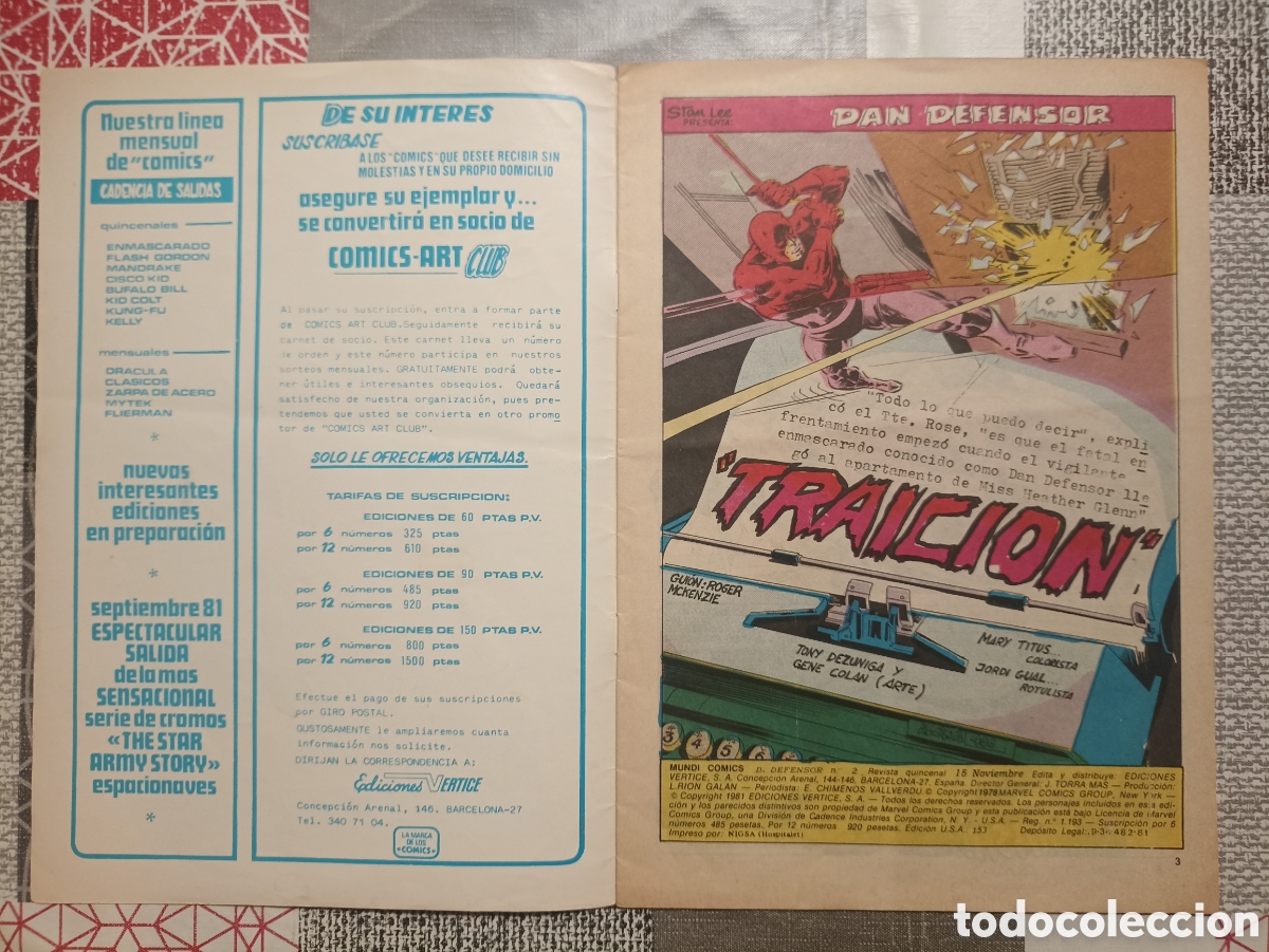 C&oacute;mics: DAN DEFENSOR N&deg;1, 2, 3 -Mundicomics/Vertice- - Foto 9