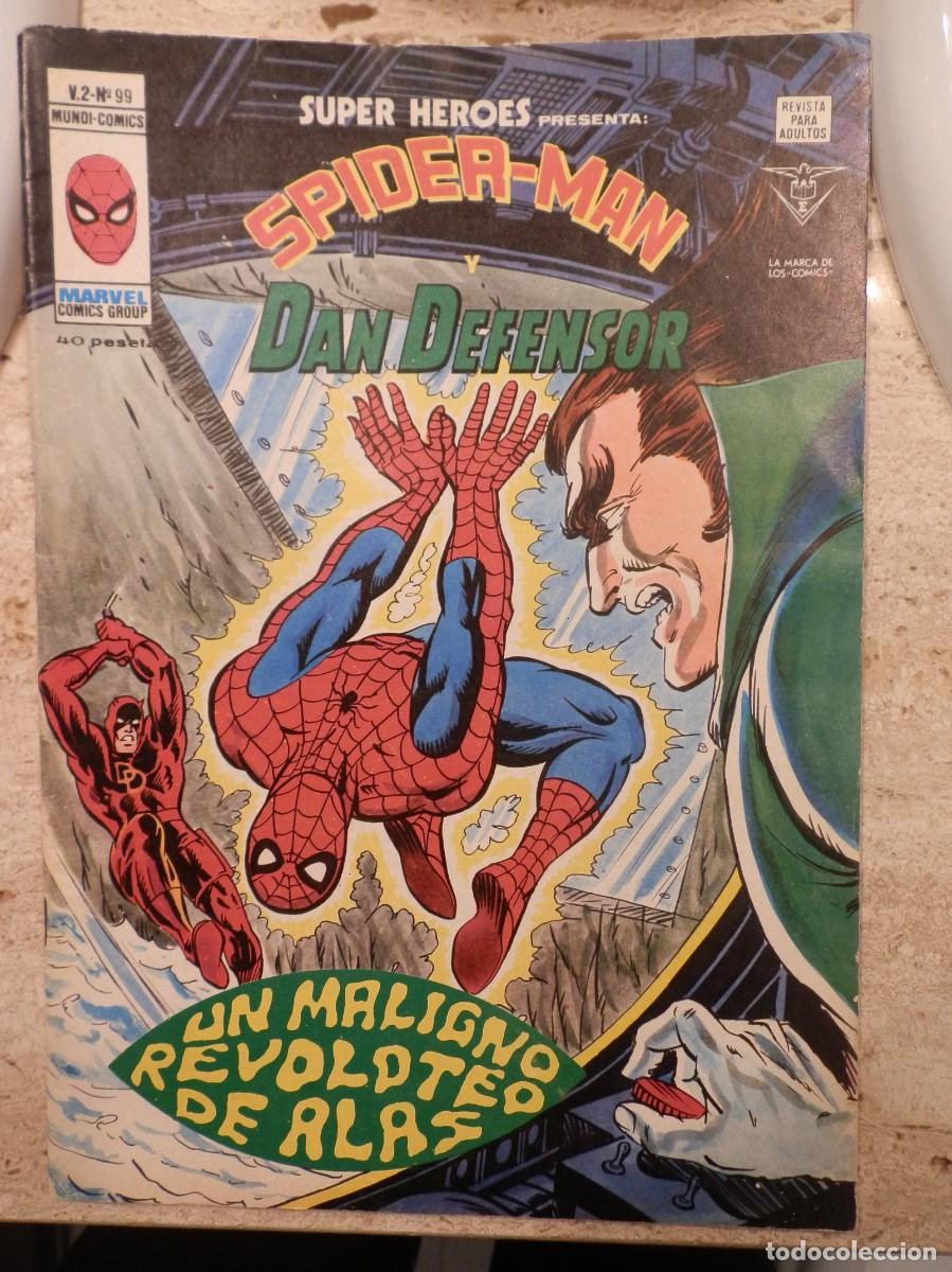 C&oacute;mics: SUPER H&Eacute;ROES vol.2 N&ordm; 99 SPIDER-MAN y DAN DEFENSOR. MARVEL C&Oacute;MICS GROUP. EDICIONES V&Eacute;RTICE. - Foto 1