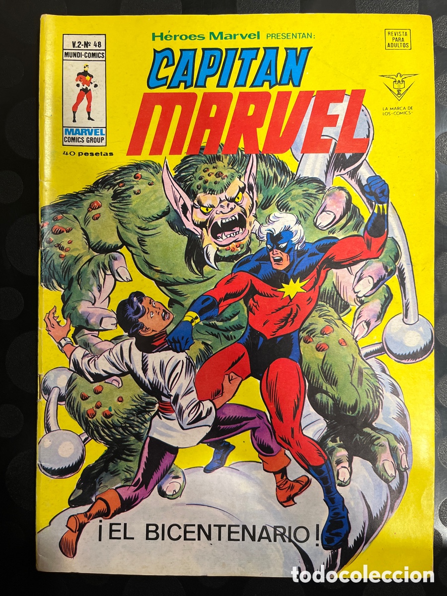 C&oacute;mics: H&Eacute;ROES MARVEL PRESENTA VOL.2 N.48 CAPIT&Aacute;N MARVEL : EL BICENTENARIO ( 1975/1980 ) - Foto 1