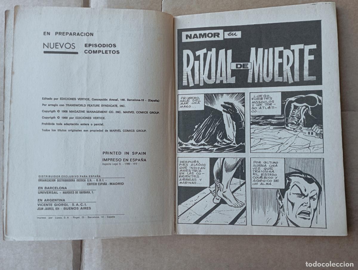 C&oacute;mics: NAMOR SUB-MARINER V&Eacute;RTICE - RITUAL DE MUERTE - Foto 3