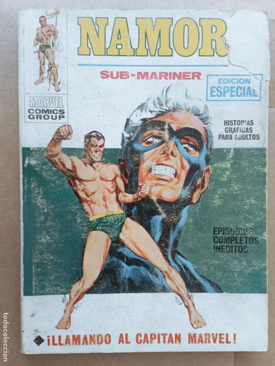 C&oacute;mics: NAMOR SUB-MARINER N&ordm; 13 - V&Eacute;RTICE - &iexcl; LLAMANDO AL CAPITAN MARVEL ! - 1971 - Foto 2