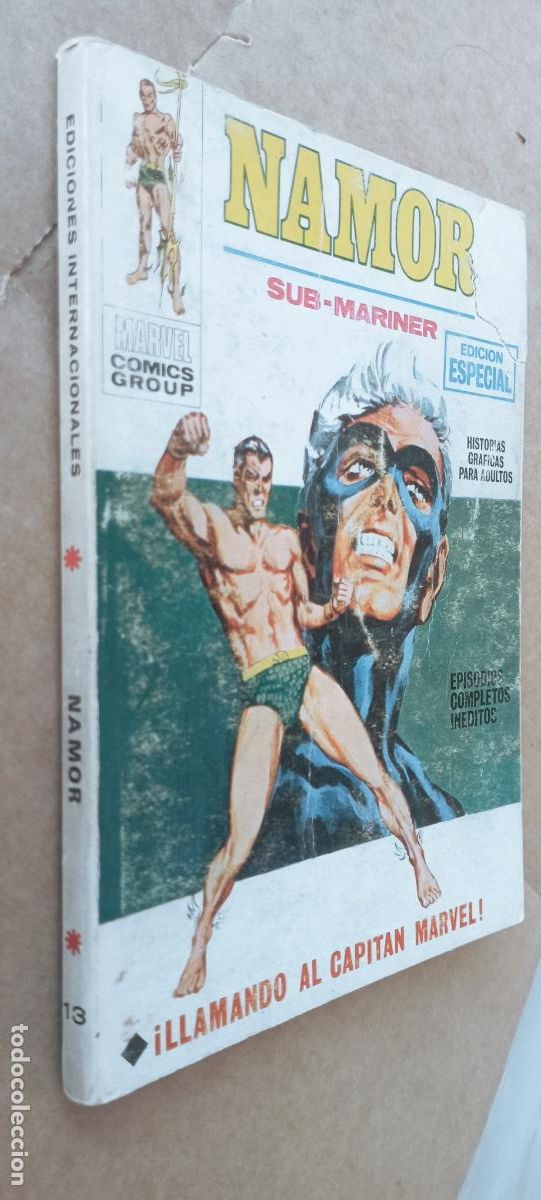 C&oacute;mics: NAMOR SUB-MARINER N&ordm; 13 - V&Eacute;RTICE - &iexcl; LLAMANDO AL CAPITAN MARVEL ! - 1971 - Foto 1