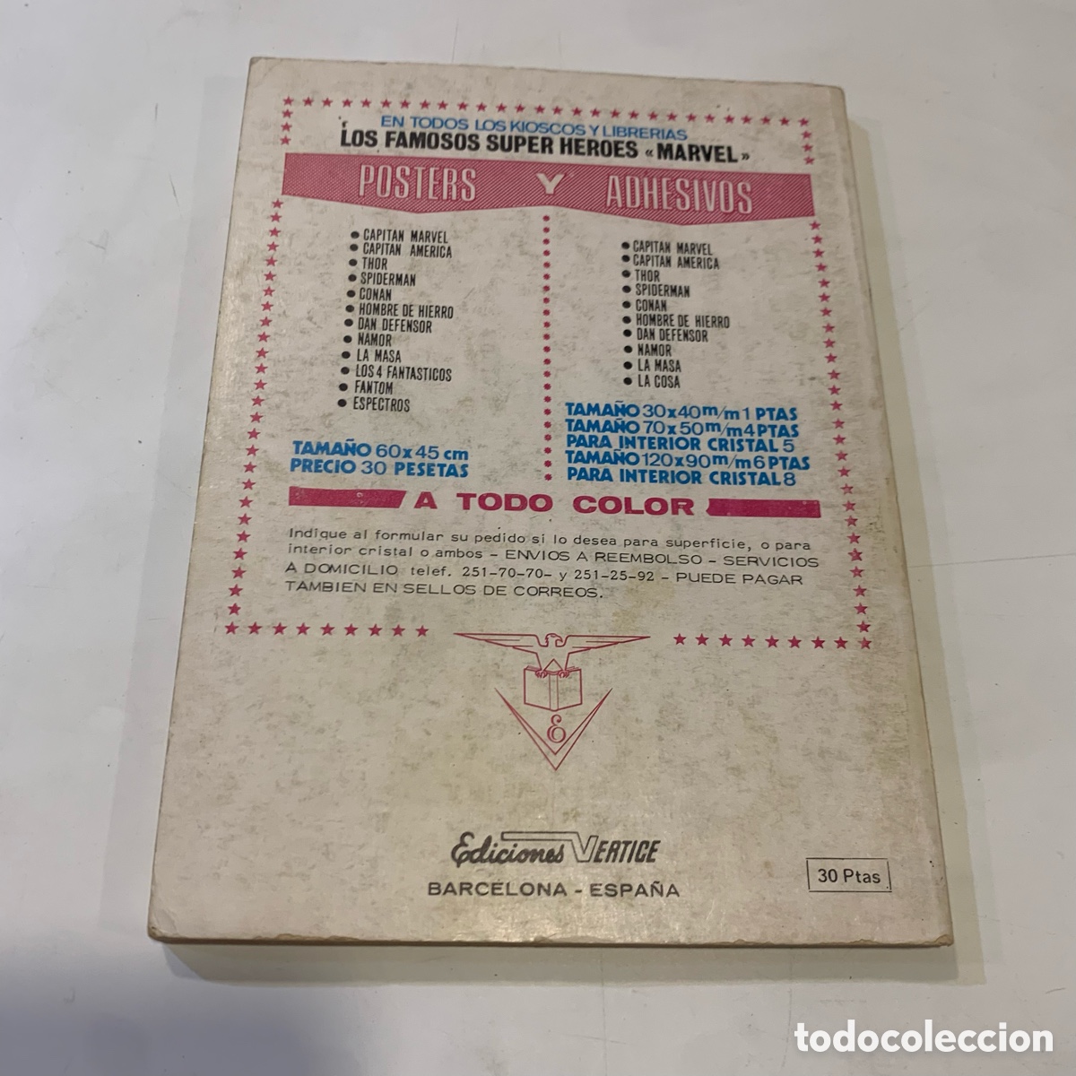 C&oacute;mics: COMIC VERTICE TACO MARVEL TENAX CONTRA TENAX N&ordm; 9 - Foto 3