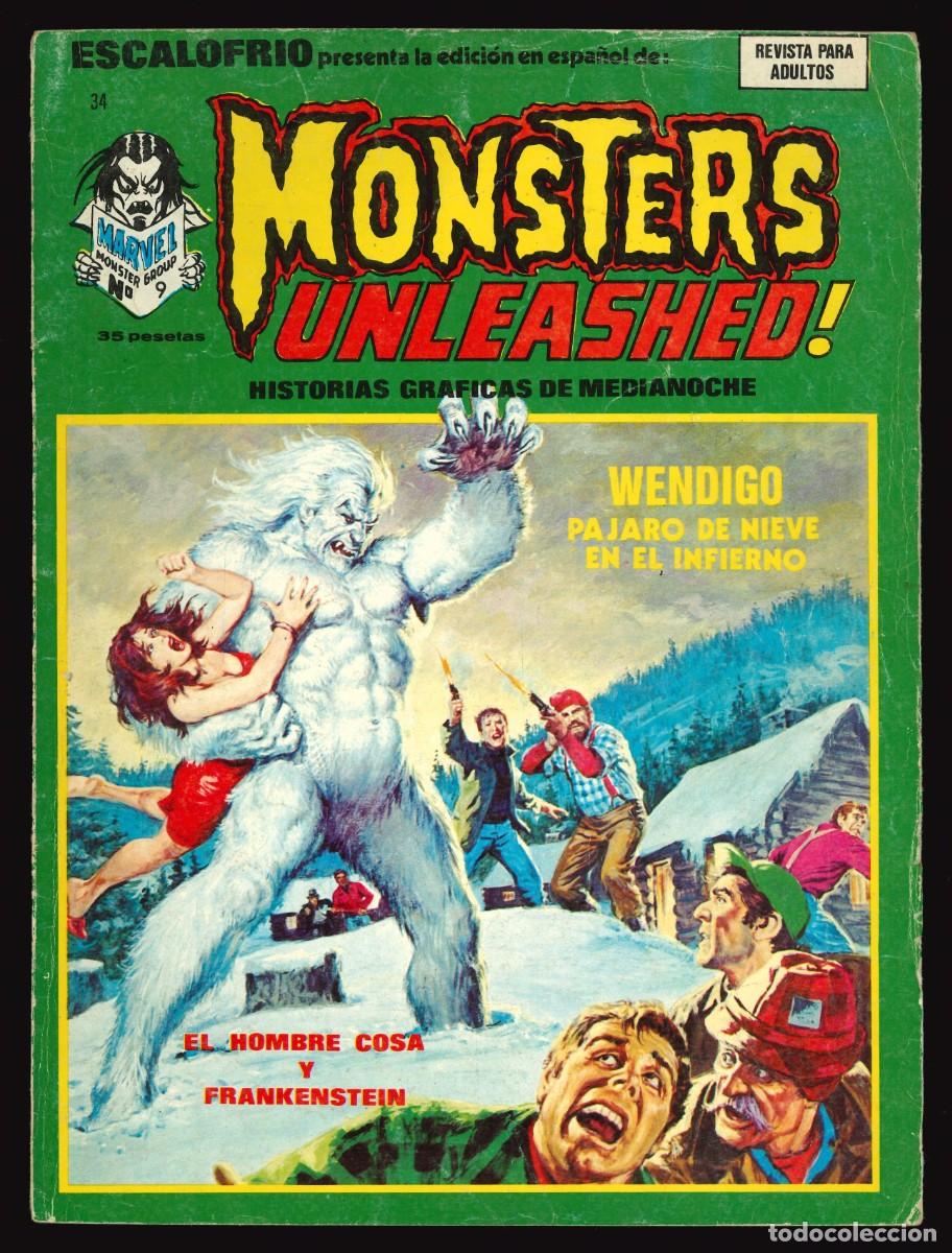 C&oacute;mics: ESCALOFR&Iacute;O - EDICIONES V&Eacute;RTICE / N&Uacute;MERO 34 (MONSTERS UNLEASHED 9) - Foto 1