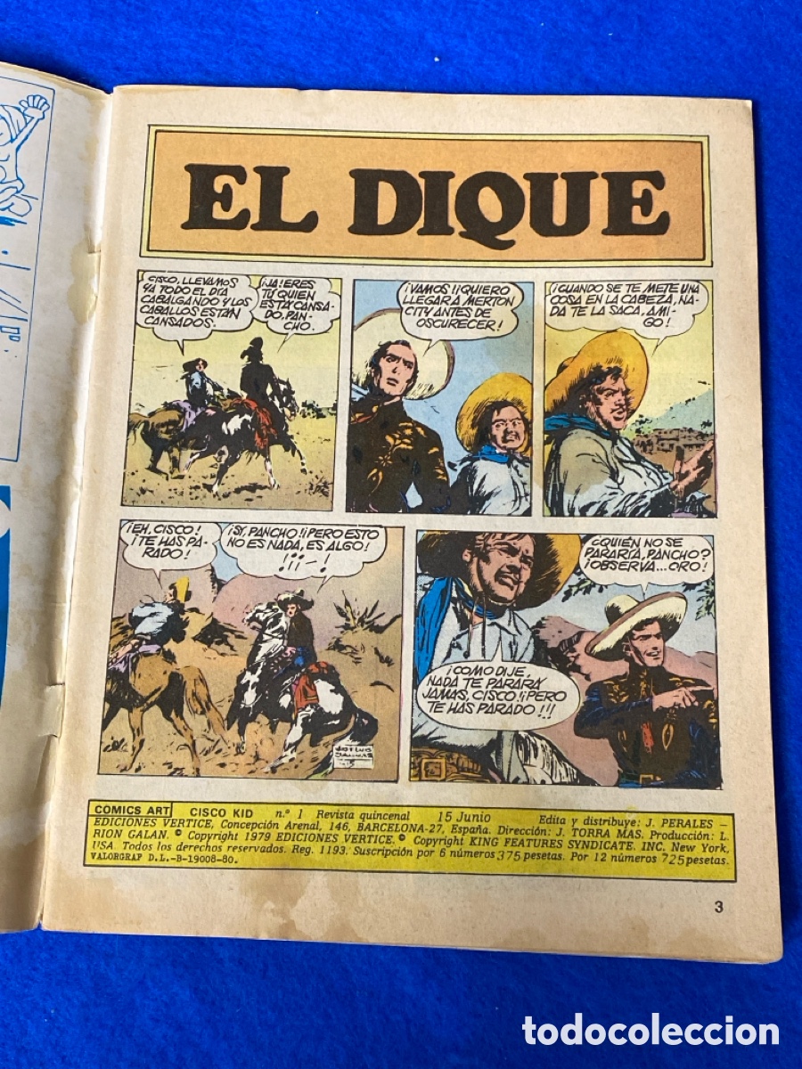 C&oacute;mics: CISCO KID NUMERO 1 EL DIQUE Comics Art Vertice - Foto 3