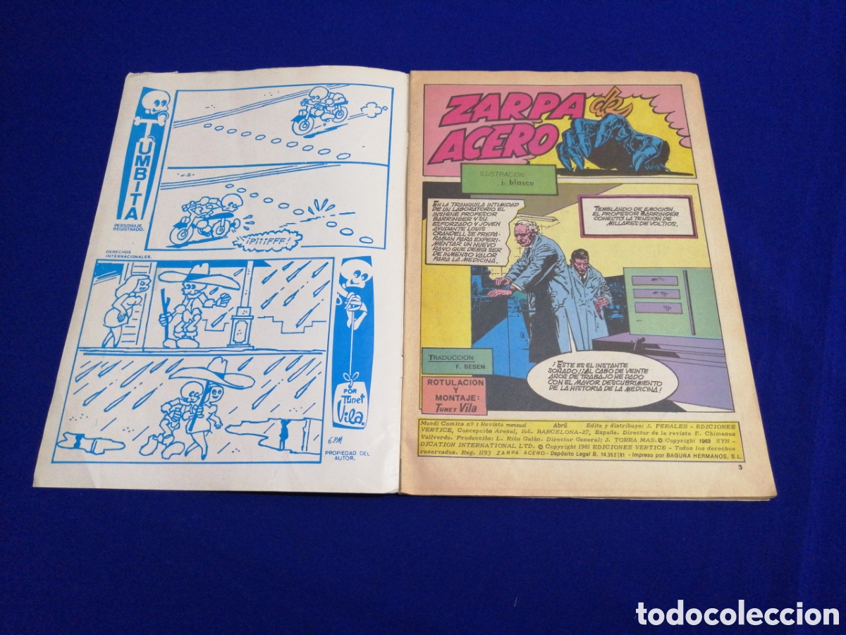 C&oacute;mics: ZARPA DE ACERO N&deg;1 PRIMERA EDICION 1981 - Foto 4
