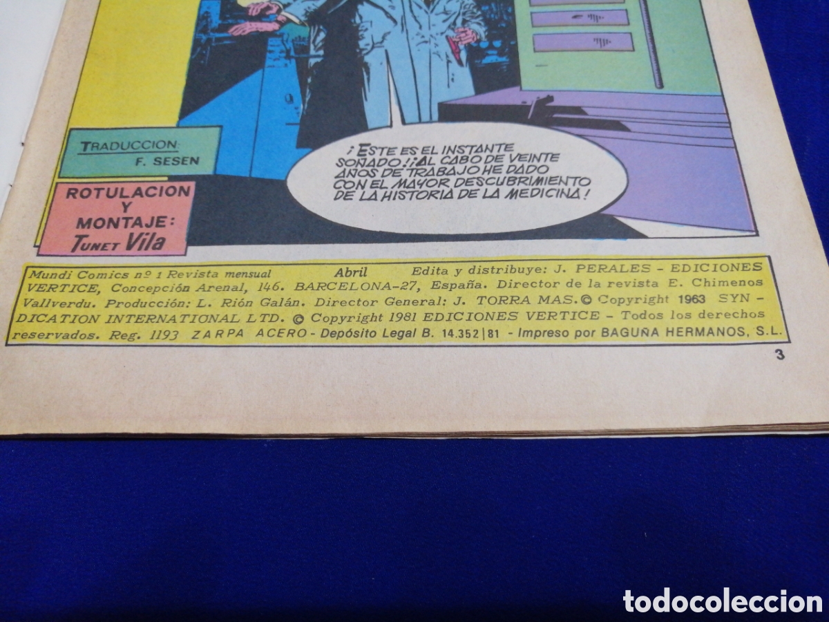 C&oacute;mics: ZARPA DE ACERO N&deg;1 PRIMERA EDICION 1981 - Foto 5