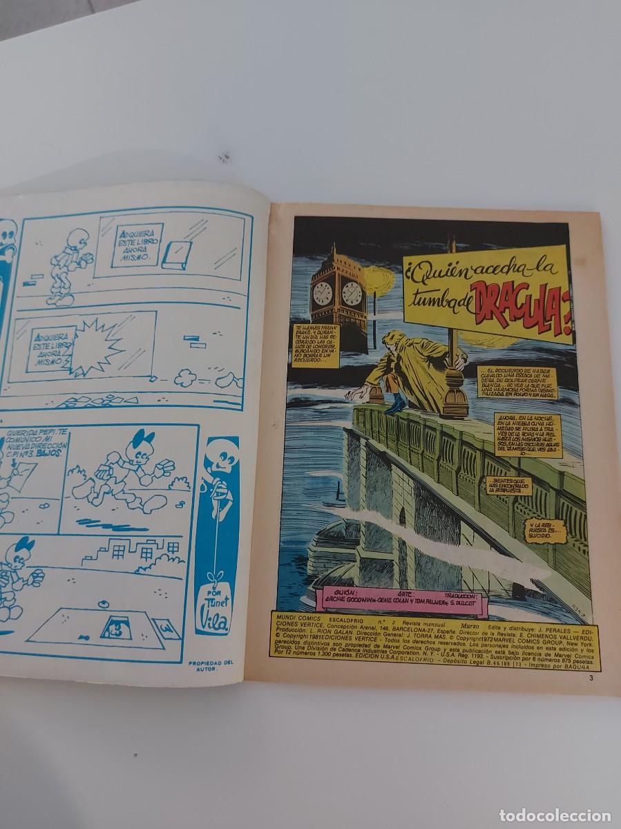 C&oacute;mics: ESCALOFR&Iacute;O PRESENTA LA TUMBA DE DR&Aacute;CULA VOL. 2 N.&ordm; 2 (DE 7). GRAPA. V&Eacute;RTICE. 1981. - Foto 3