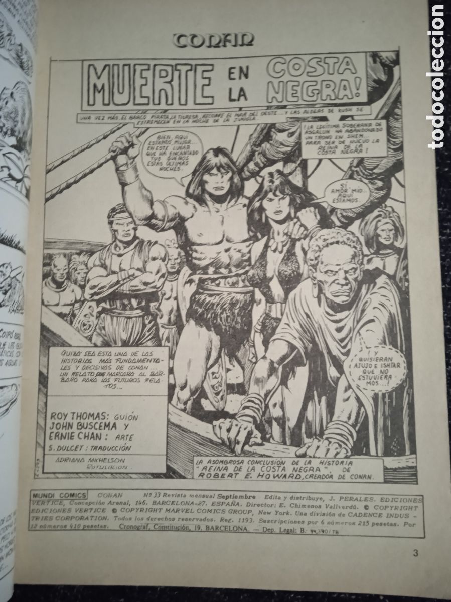 C&oacute;mics: CONAN VOLUMEN 2 N&ordm; 33 ( VERTICE ) - Foto 2