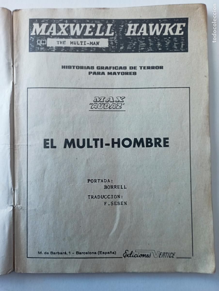 C&oacute;mics: MAX AUDAZ N&ordm; 15 - GRAPA - EDI. V&Eacute;RTICE 1965 - Foto 2