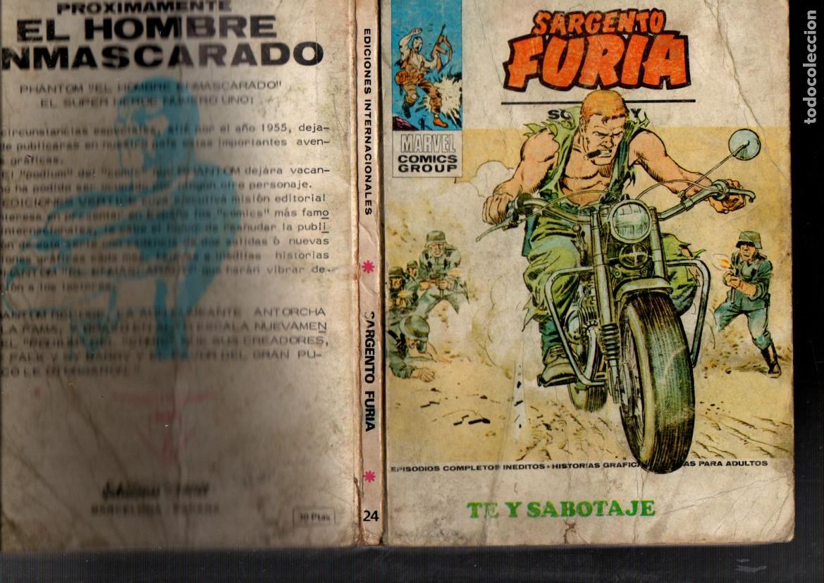 C&oacute;mics: SARGENTO FURIA, N&ordm; 24. TE Y SABOTAJE. TACO. EDICIONES VERTICE, - Foto 1