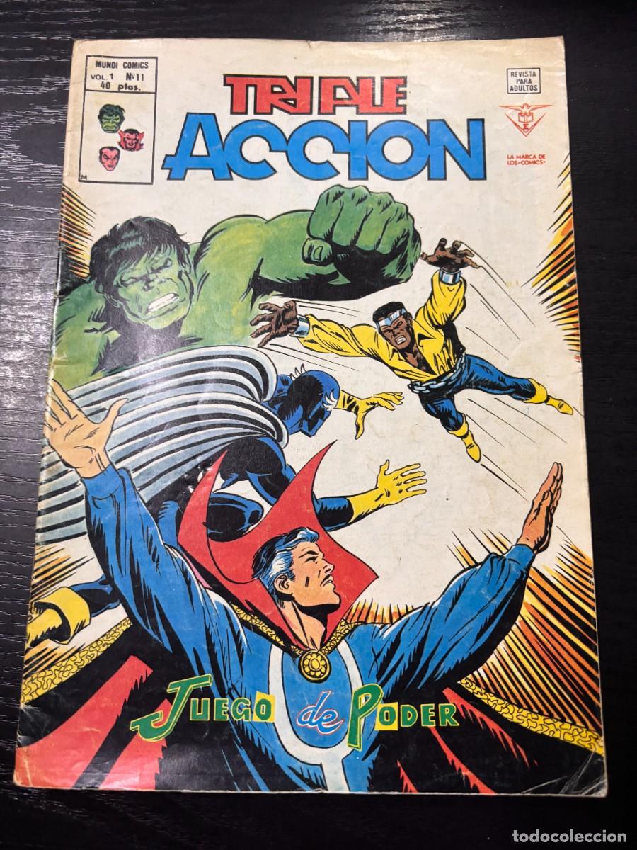C&oacute;mics: TRIPLE ACCION. V1. N&ordm; 11.- JUEGO DE PODER. MUNDI COMICS. EDICIONES VERTICE - Foto 1