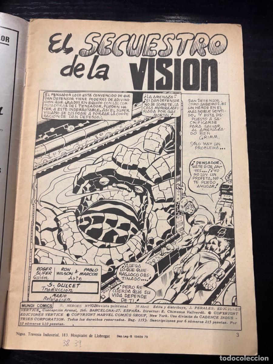 C&oacute;mics: LA COSA. VOL. 2. N&ordm; 102.- &iexcl;EL SECUESTRO DE LA VISION! ED. VERTICE - Foto 2
