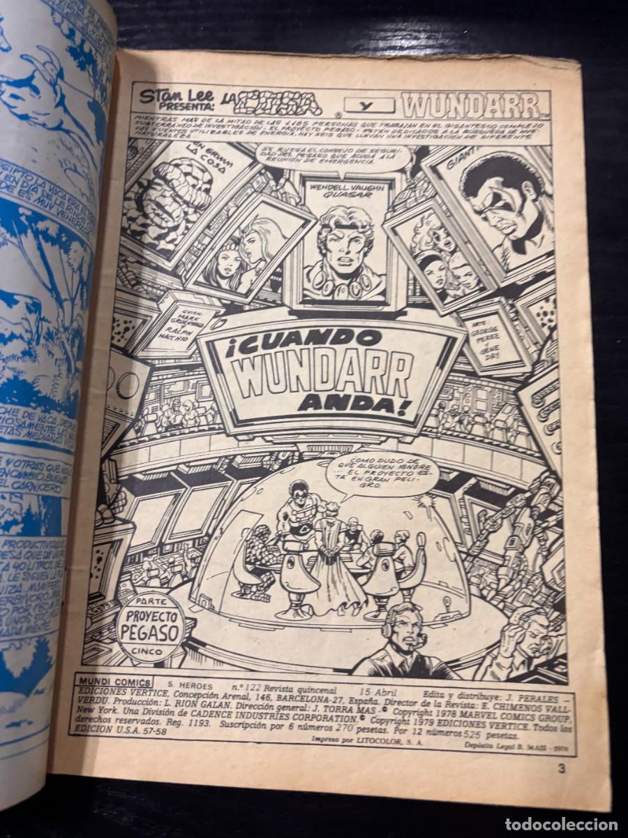 C&oacute;mics: LA COSA Y WUNDARR. VOL. 2. N&ordm; 122.- &iexcl;CUANDO WUNDARR ANDA! ED. VERTICE - Foto 2