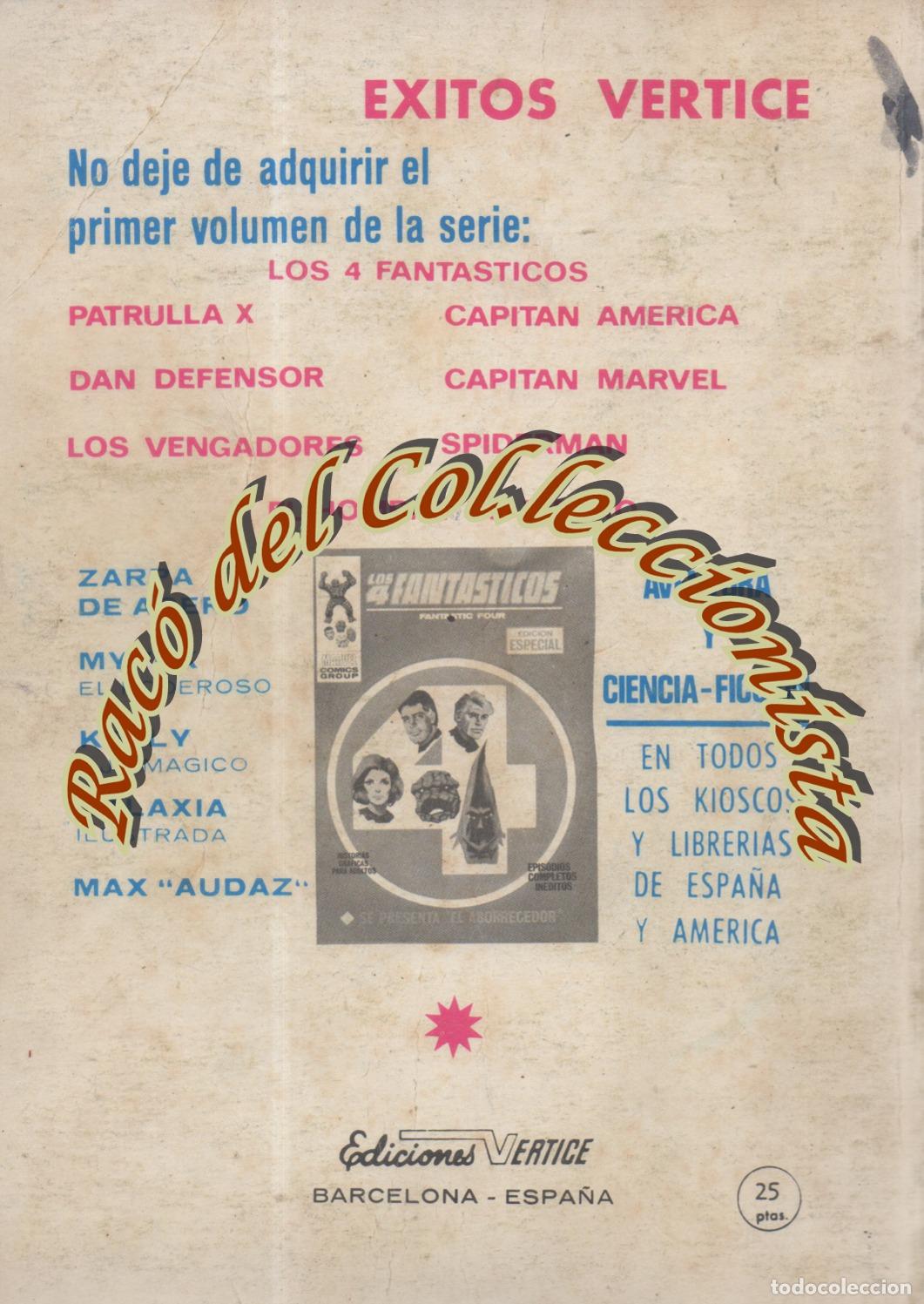 C&oacute;mics: DAN DEFENSOR (DARE-DEVIL), EDITORIAL VERTICE, V.1 N. 9, SOLO CONTRA EL HAMPA - Foto 2