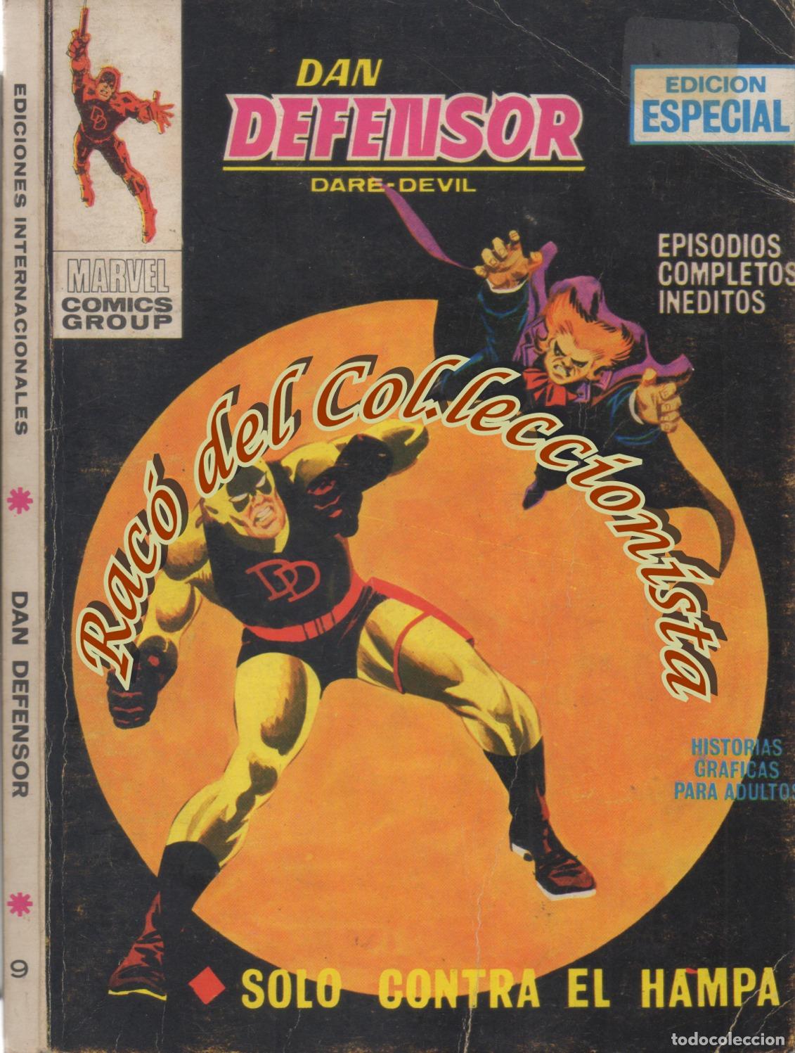 C&oacute;mics: DAN DEFENSOR (DARE-DEVIL), EDITORIAL VERTICE, V.1 N. 9, SOLO CONTRA EL HAMPA - Foto 1