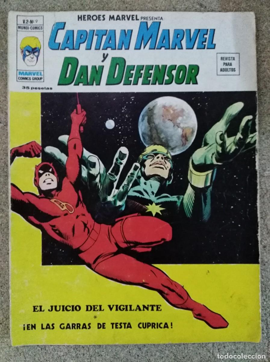 C&oacute;mics: Heroes Marvel 9 Vol. 2.Capitan Marvel y Dan Defensor.Vertice - Foto 1