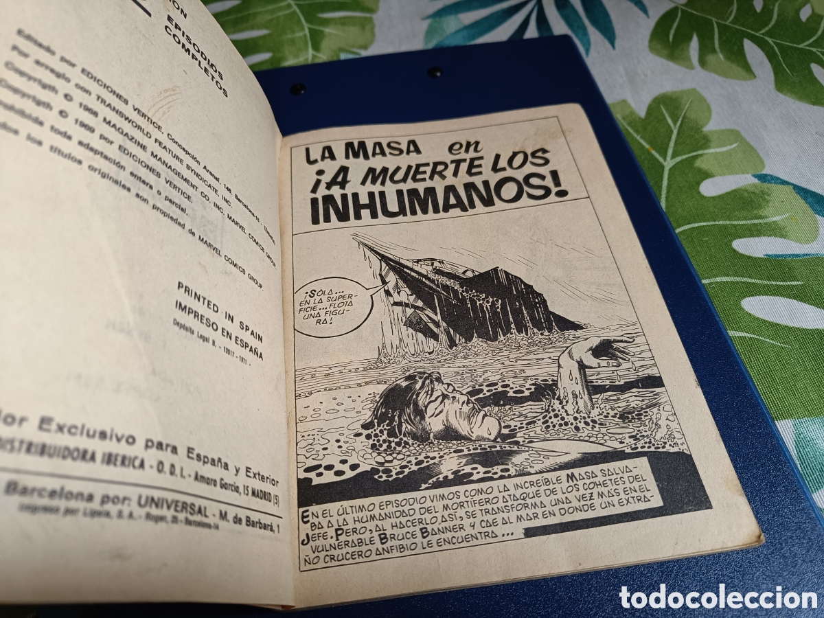 C&oacute;mics: LA MASA-MARVEL TACO N&deg;8.EDICIONES V&Eacute;RTICE A&Ntilde;OS 70 - Foto 4