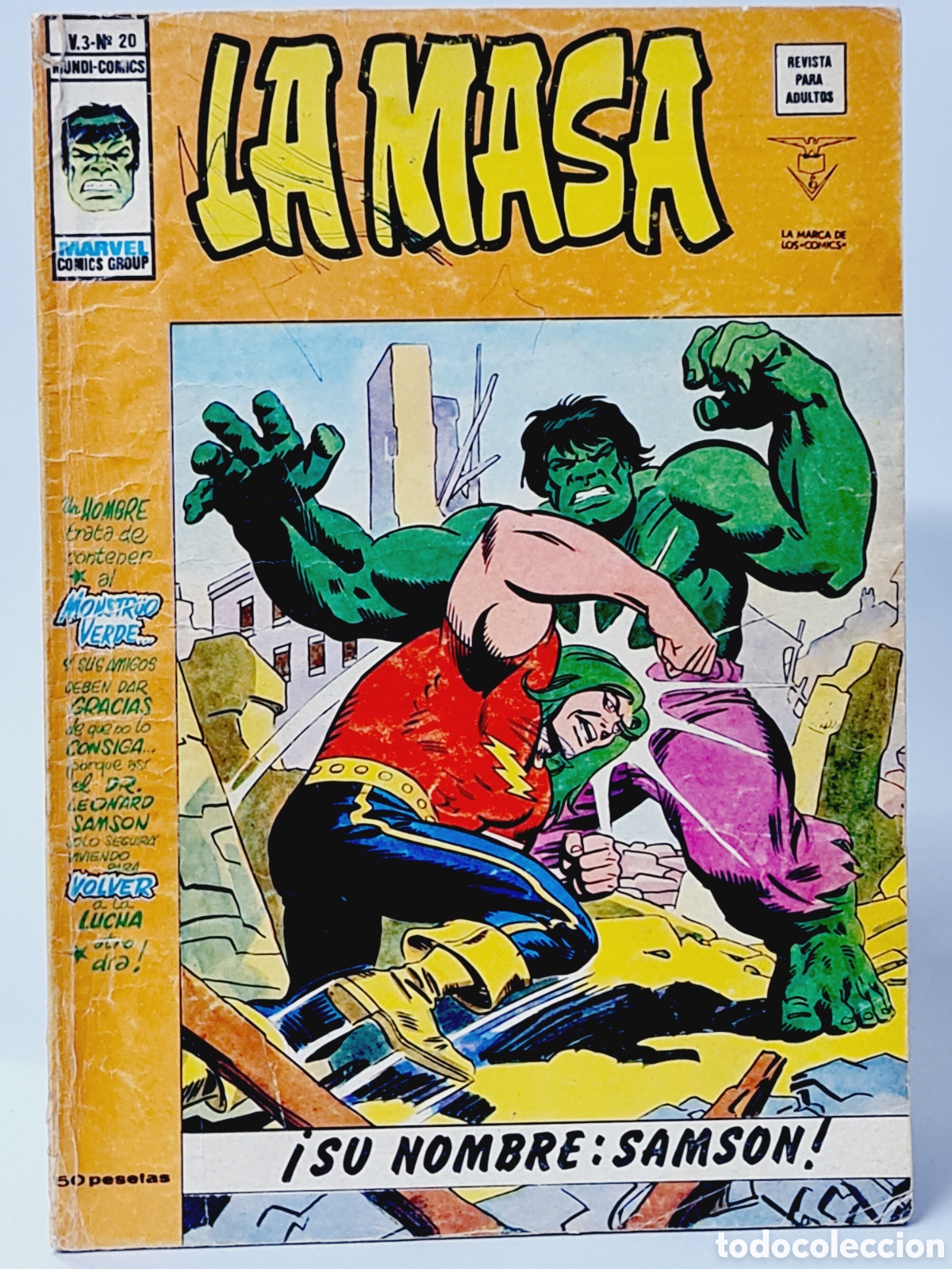 C&oacute;mics: LA MASA 20 VOL3 VOLUMEN VOL.3 COMICS MARVEL V&Eacute;RTICE NORMAL ESTADO - Foto 1