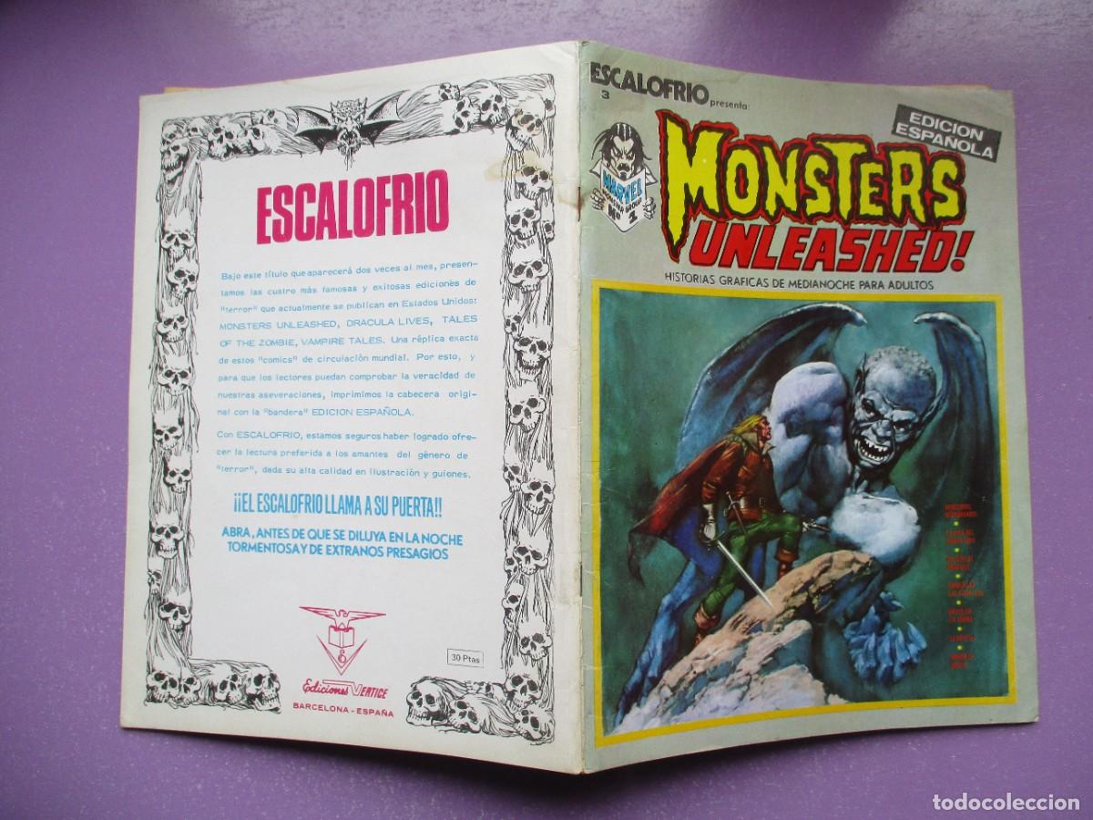 C&oacute;mics: ESCALOFRIO 3 VERTICE MONSTERS UNLEASHED &iexcl;&iexcl;&iexcl;&iexcl; BUEN ESTADO !!!! - Foto 3
