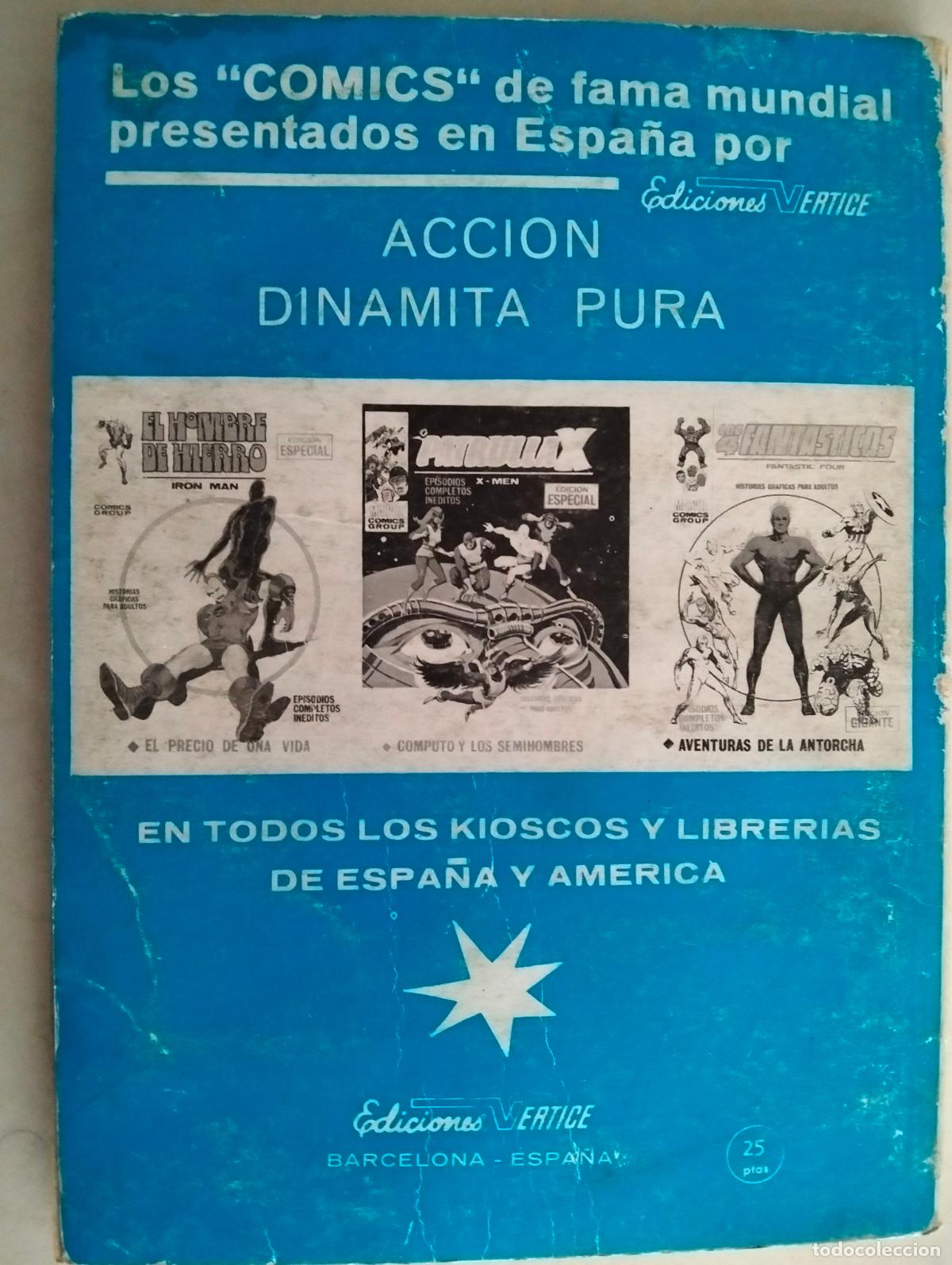 C&oacute;mics: DAN DEFENSOR N&ordm; 31, EDICION ESPECIAL, MARVEL, EDICIONES VERTICE, A&Ntilde;O 1972 - Foto 3