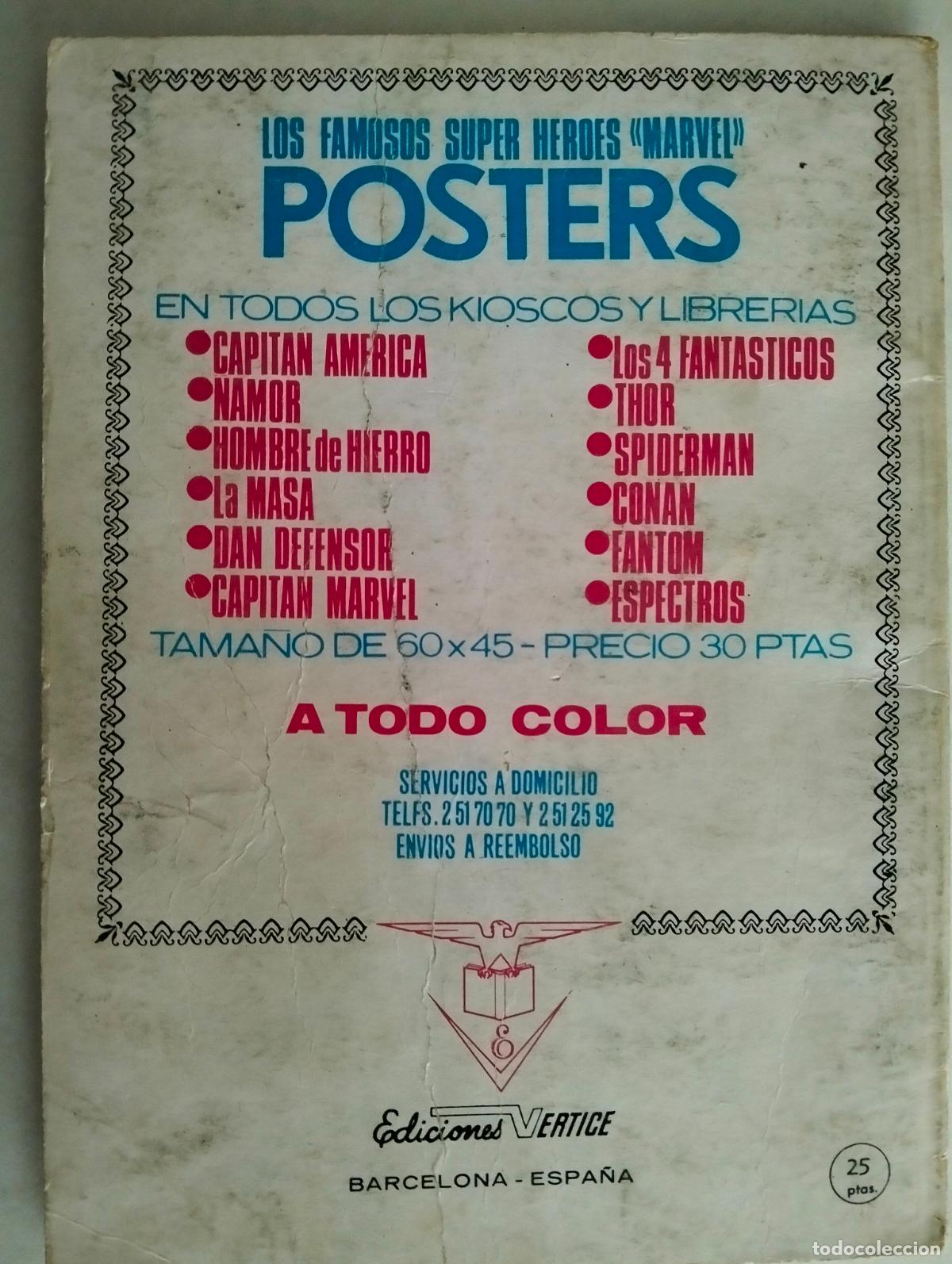 C&oacute;mics: DAN DEFENSOR N&ordm; 41, MARVEL, EDICIONES VERTICE, A&Ntilde;O 1973 - Foto 3