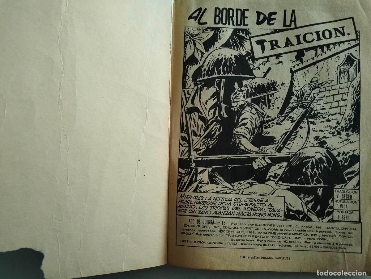 C&oacute;mics: ACCIONES DE GUERRA - COMANDOS N&ordm; 5, EDICIONES VERTICE, A&Ntilde;O 1973 - Foto 3