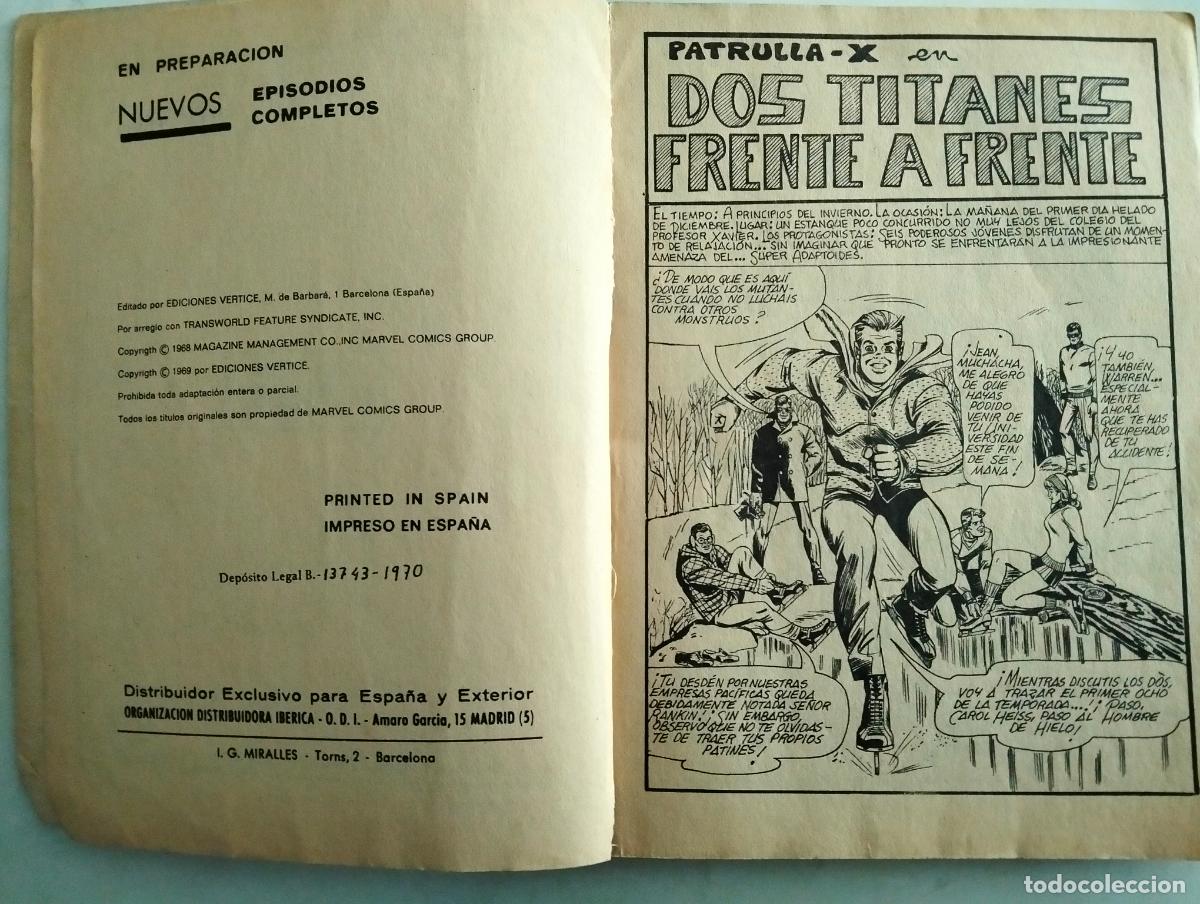 C&oacute;mics: PATRULLA X N&ordm; 13, EDICIONES VERTICE, A&Ntilde;O 1970 - Foto 2