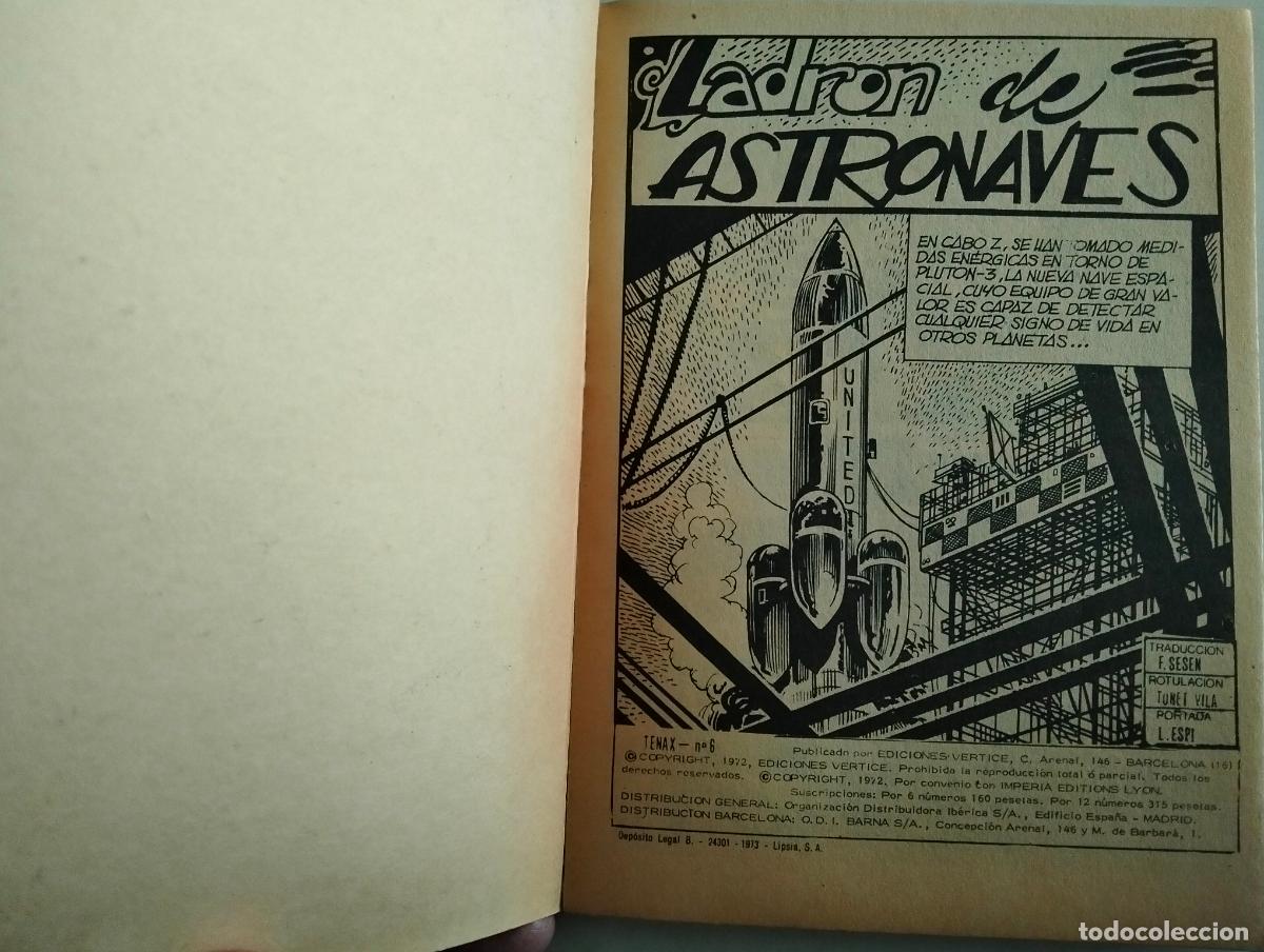 C&oacute;mics: TENAX EL INVENCIBLE N&ordm; 6, EDICIONES VERTICE, A&Ntilde;O 1972 - Foto 2
