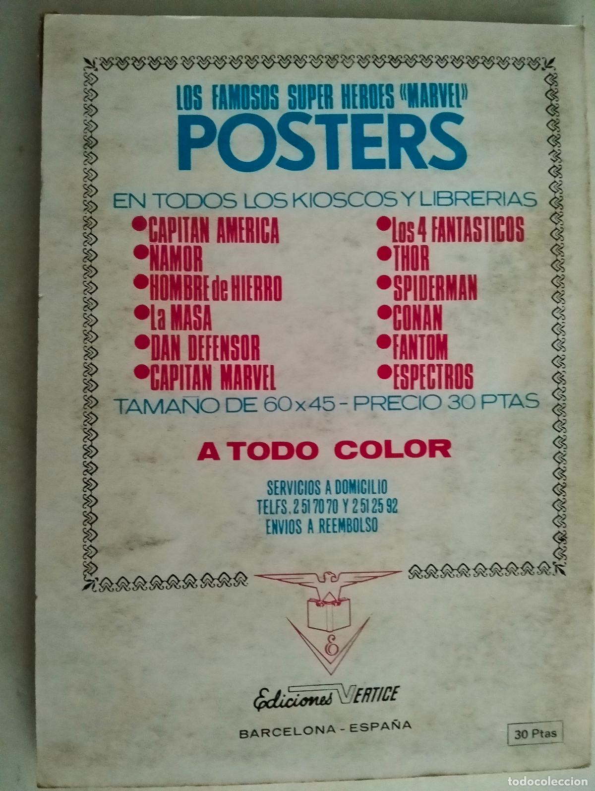 C&oacute;mics: TENAX EL INVENCIBLE N&ordm; 6, EDICIONES VERTICE, A&Ntilde;O 1972 - Foto 3
