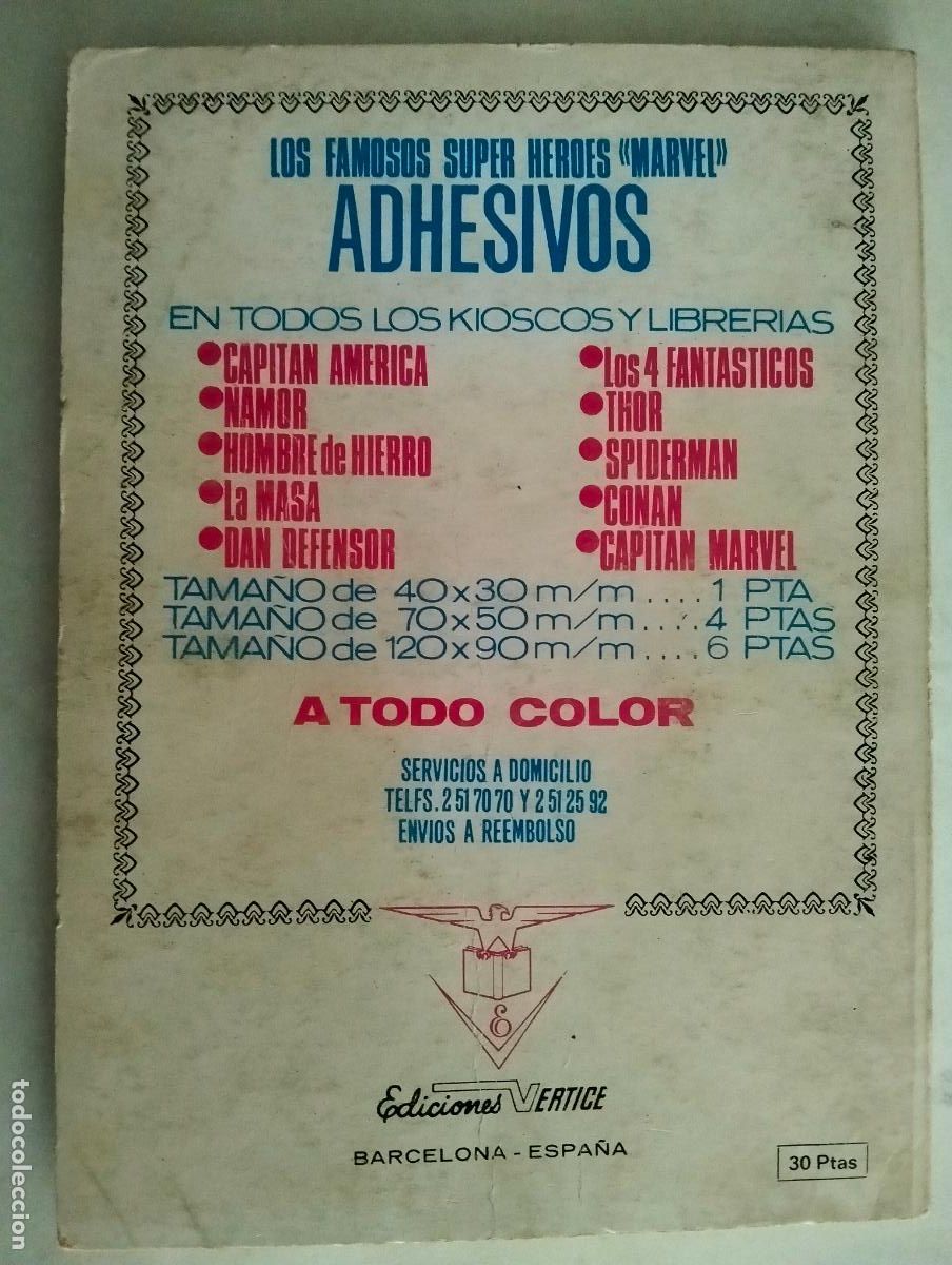 C&oacute;mics: TENAX EL INVENCIBLE N&ordm; 4, EDICIONES VERTICE, A&Ntilde;O 1972 - Foto 3
