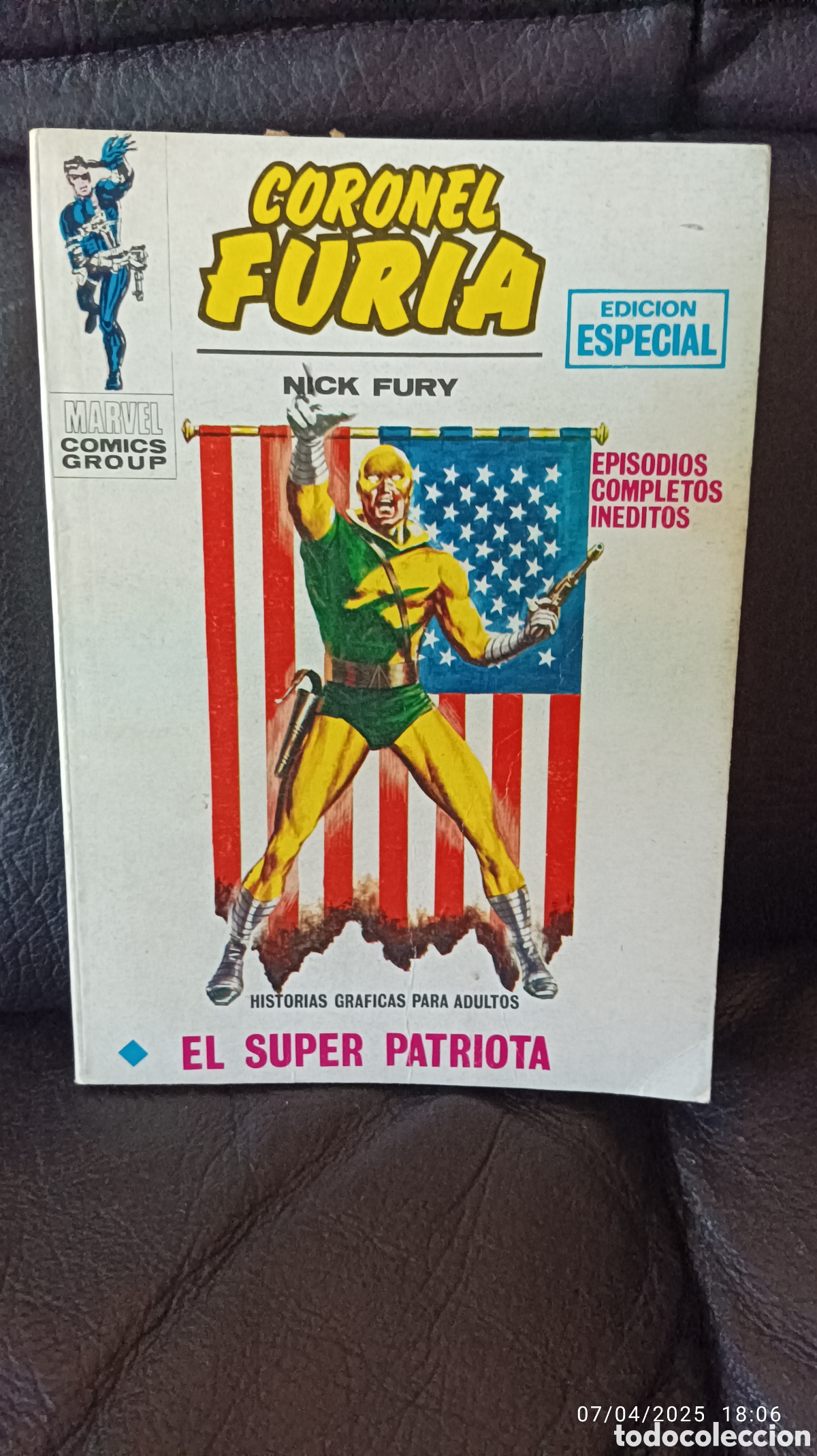 C&oacute;mics: Marvel V&eacute;rtice Coronel Furia el super patriota - Foto 1