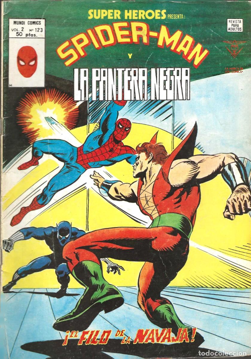 C&oacute;mics: SUPER HEROES -- N&ordm;123 SPIDERMAN Y LA PANTERA NEGRA - Foto 1