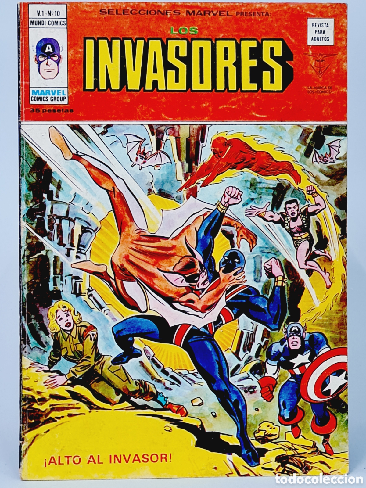 C&oacute;mics: SELECCIONES MARVEL 10 LOS INVASORES C&Oacute;MICS EDICIONES VERTICE BUEN ESTADO - Foto 1