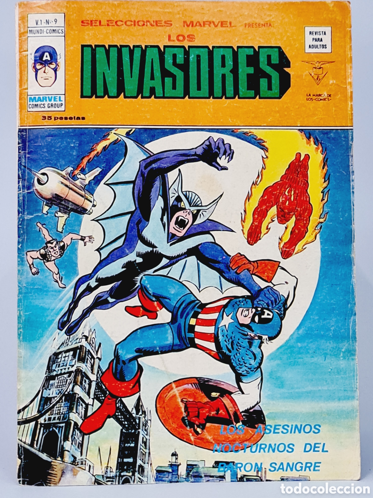 C&oacute;mics: SELECCIONES MARVEL 9 LOS INVASORES C&Oacute;MICS EDICIONES VERTICE BUEN ESTADO - Foto 1