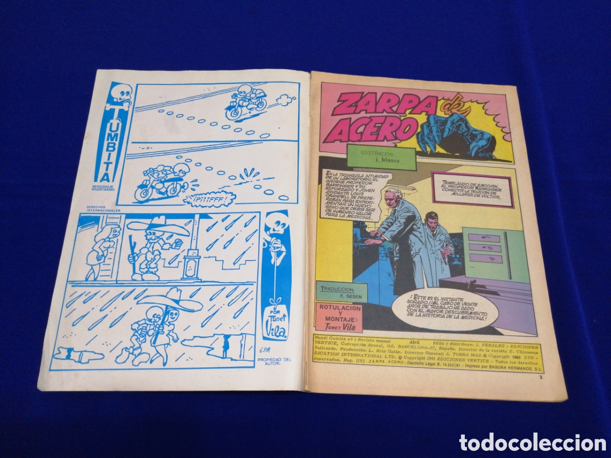 C&oacute;mics: ZARPA DE ACERO MUNDO COMICS 1981 PRIMERA EDICION - Foto 3