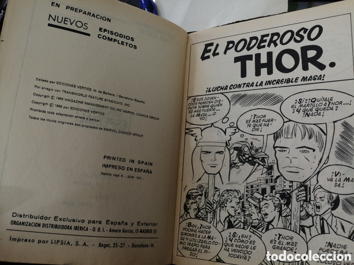 C&oacute;mics: Marvel Comics Group. THOR (V&eacute;rtice Taco), num 1: EL PODEROSO THOR (Primera edici&oacute;n) - Foto 8