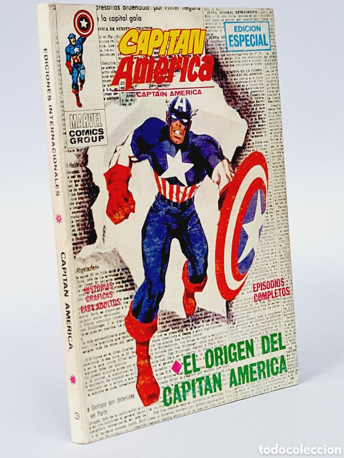 C&oacute;mics: CAPIT&Aacute;N AMERICA 3 EL ORIGEN TACO COMICS MARVEL EDICIONES VERTICE MUY BUEN ESTADO - Foto 1