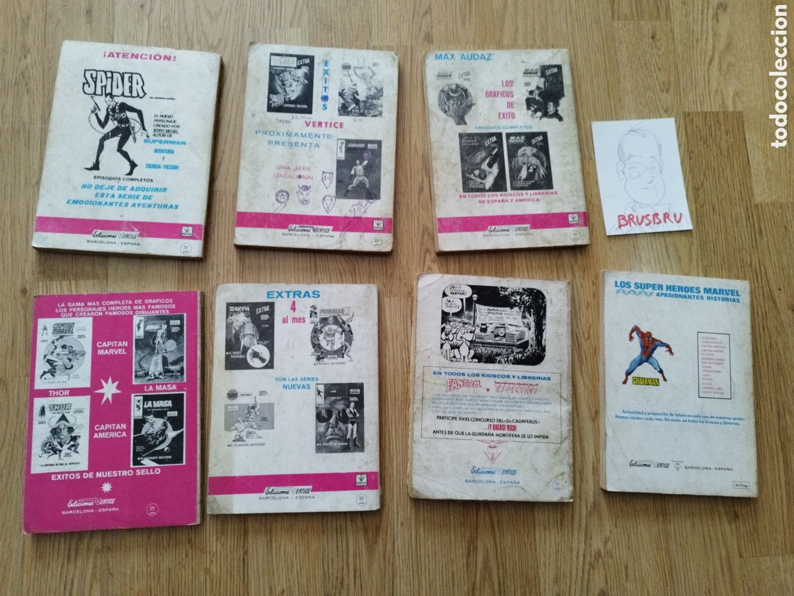 C&oacute;mics: LOTE DE 7 NUMEROS VERTICE TIPO EXTRA. ZARPA DE ACERO, SPIDER, DAN DEFENSOR, TENAX, CAPITAN MARVEL - Foto 2